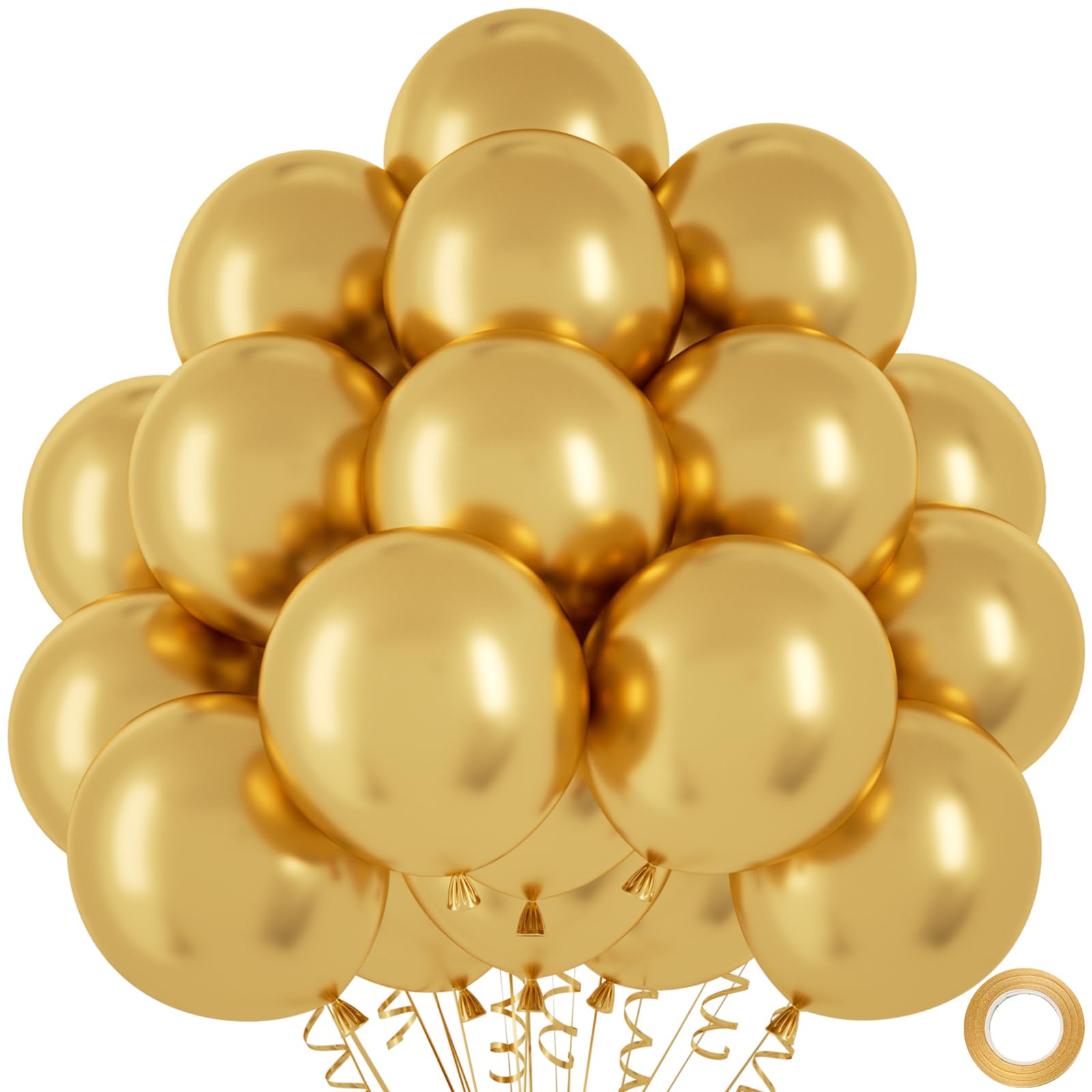 50-Pack 12-Inch Black Latex Balloons for Parties