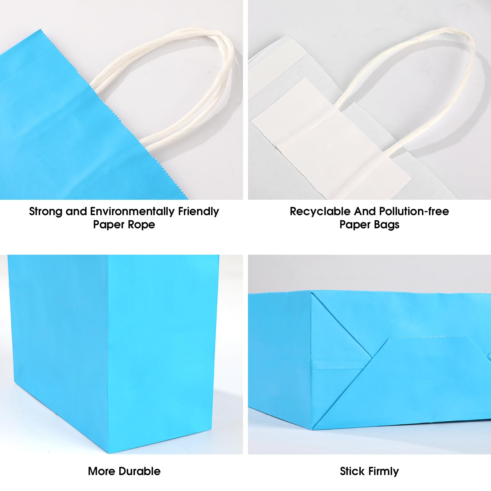 100-Pack Kraft Paper Party Favor Bags with Handles