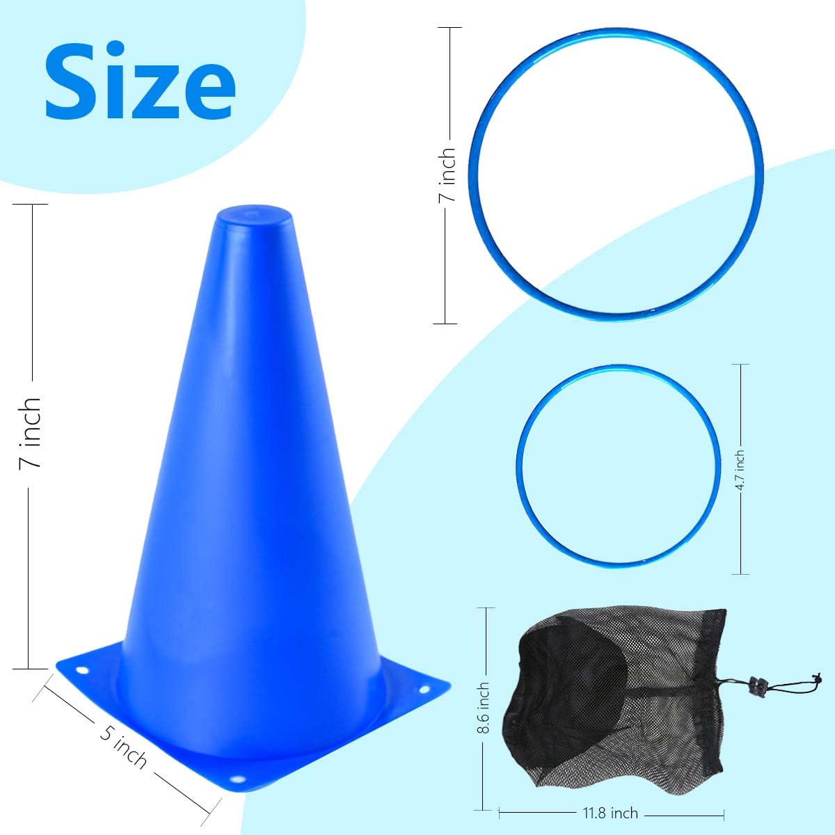 26-Piece Colorful Cone & Ring Toss Outdoor Game Set