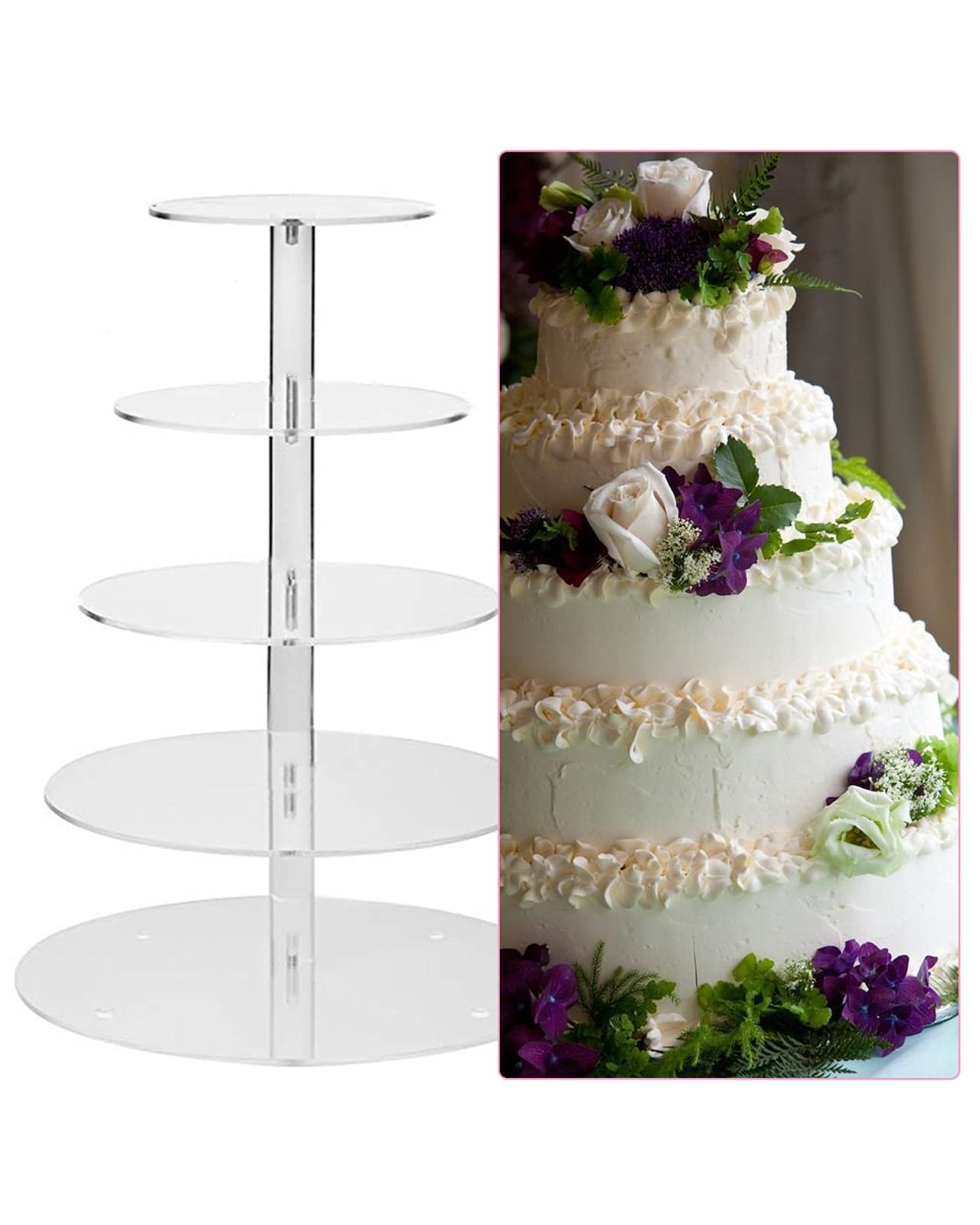 Acrylic Cupcake Tower & Cake Display Stand for Parties