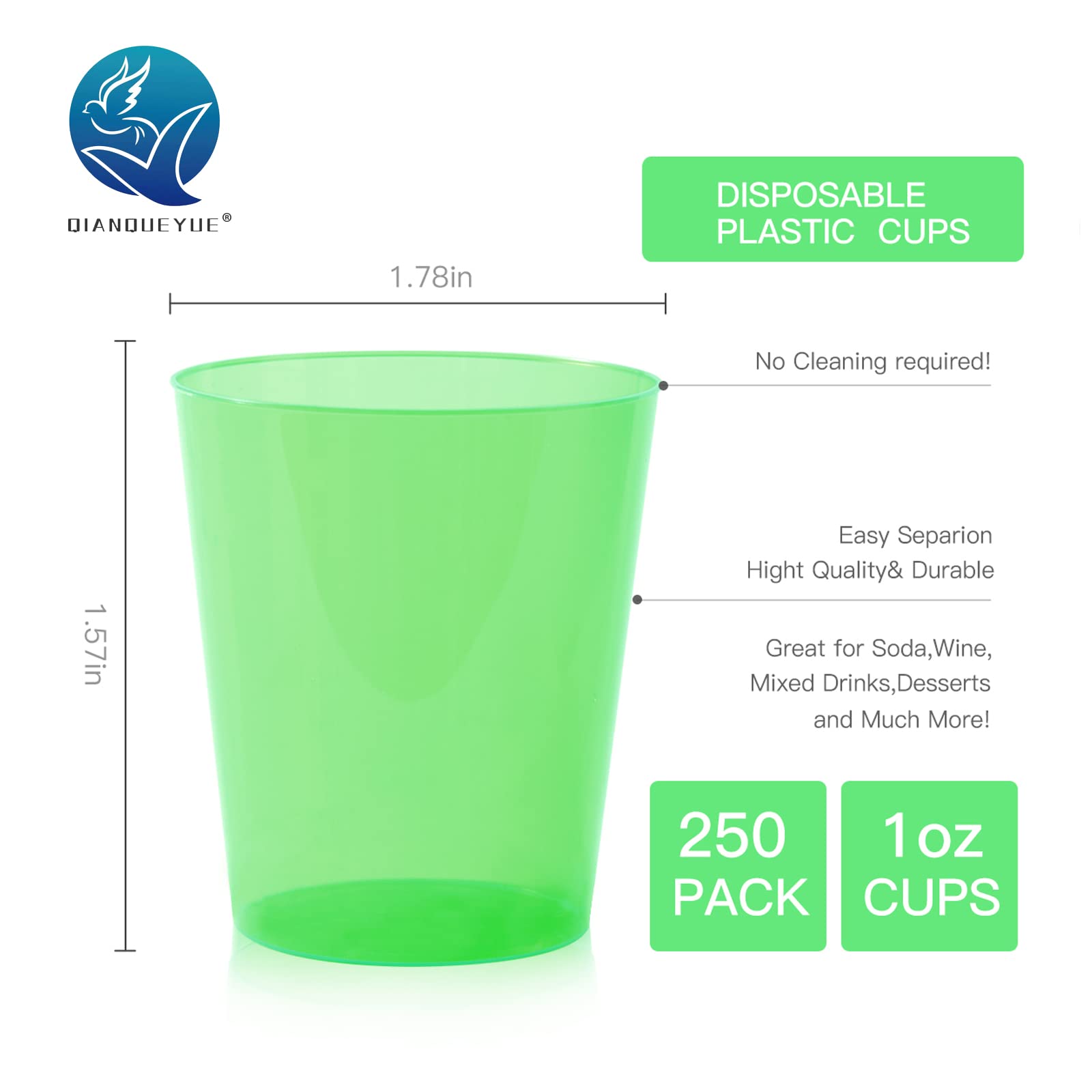 Neon Multicolor Disposable Plastic Party Tumblers