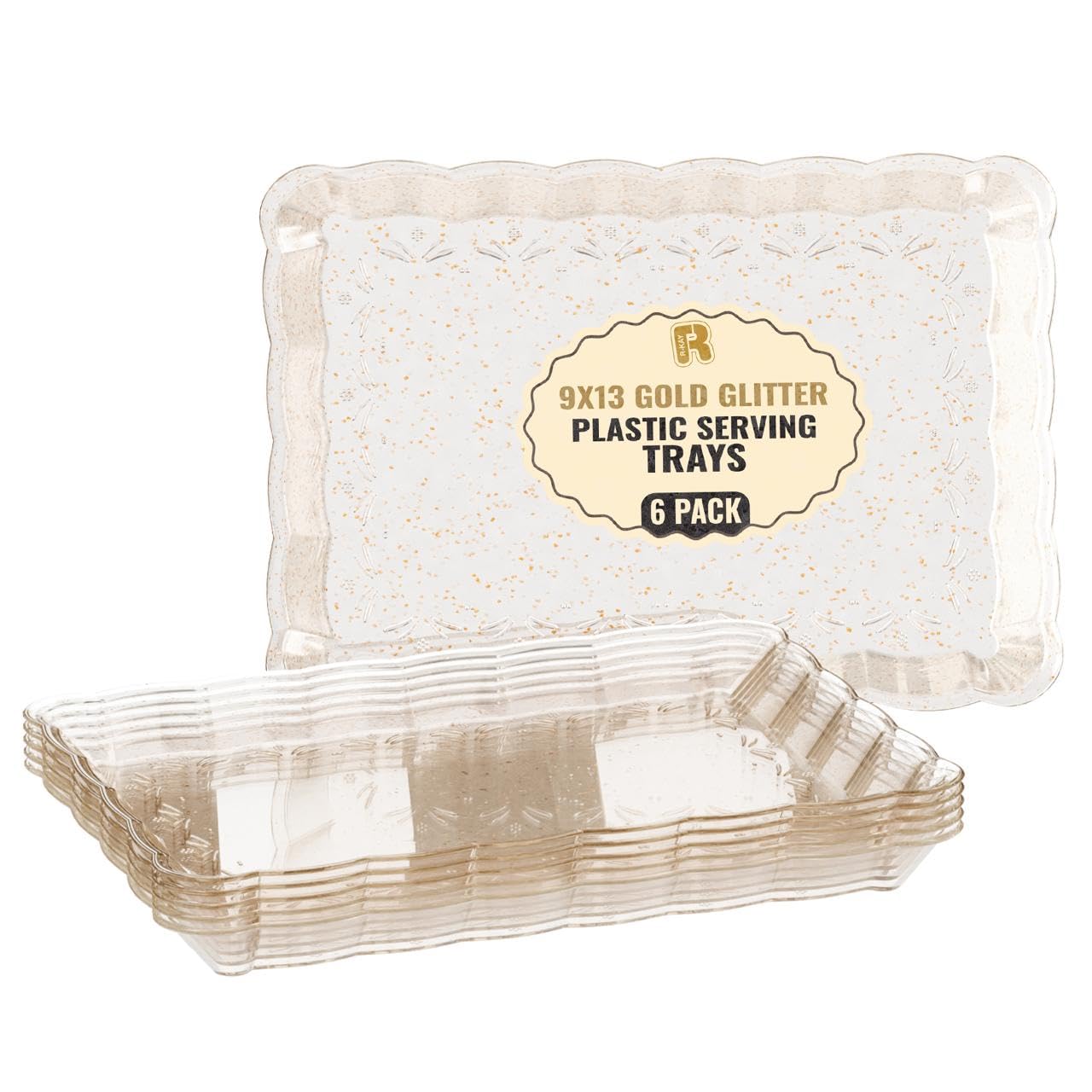 9 x 13-Inch Rectangular Serving Tray for Parties