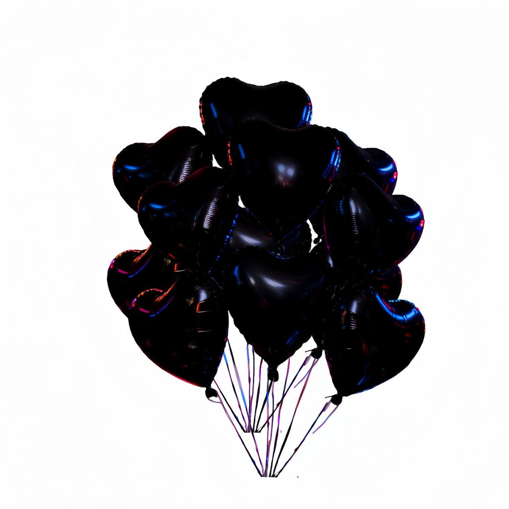 Geettcaifu 12 Pcs 18 Inch Heart Foil Balloons, Mylar Love Heart Helium Balloons for Wedding, Birthday Party, Valentines Day, Engagement Anniversary Party, Baby Shower Decorations