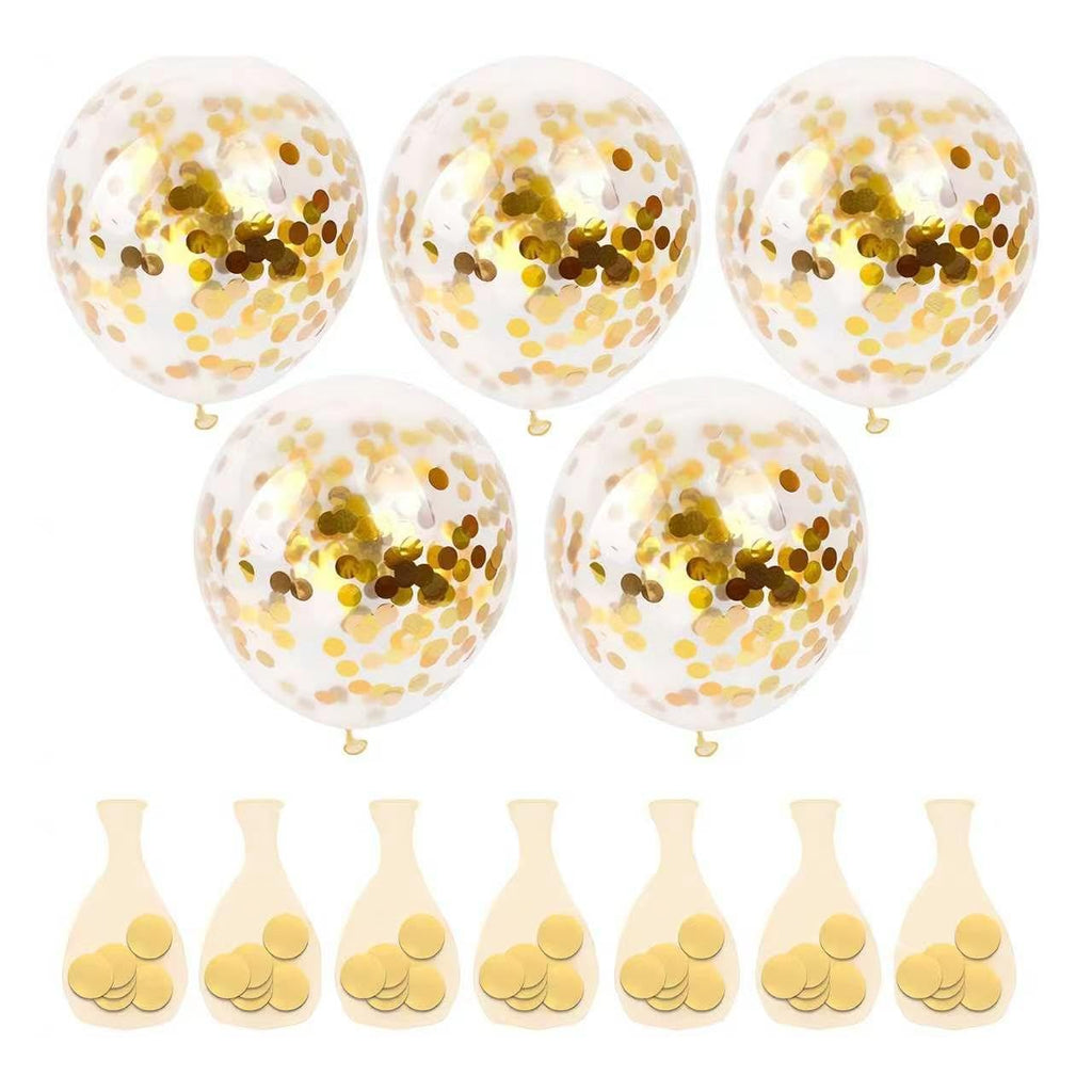 50pcs Confetti Balloons, 12 inch Clear Balloons with Confetti Inside for Wedding,Birthday, Graduation, Baby Shower Party Decorations