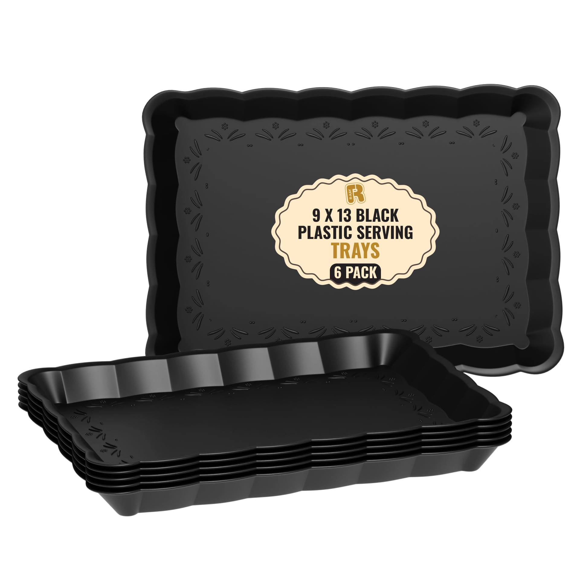 9 x 13-Inch Rectangular Serving Tray for Parties
