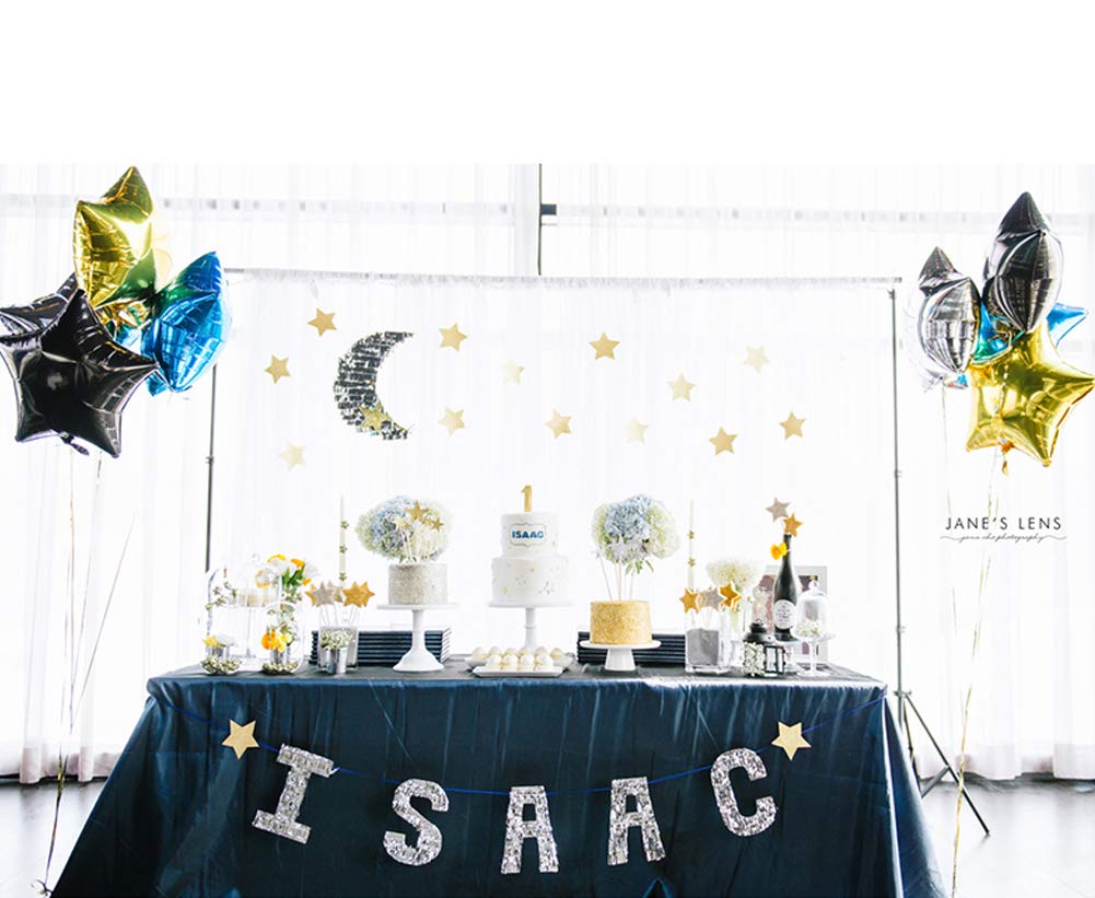 24 Pcs 18 Inch Star Balloons Foil Balloons Mylar Balloon for Baby Shower, Gender Reveal, Wedding, Magical Prom or Engagement Party Decoration