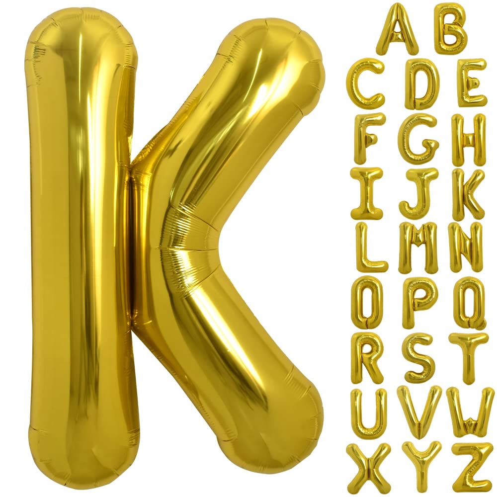 40-Inch Large Gold Letter & Number Foil Balloons