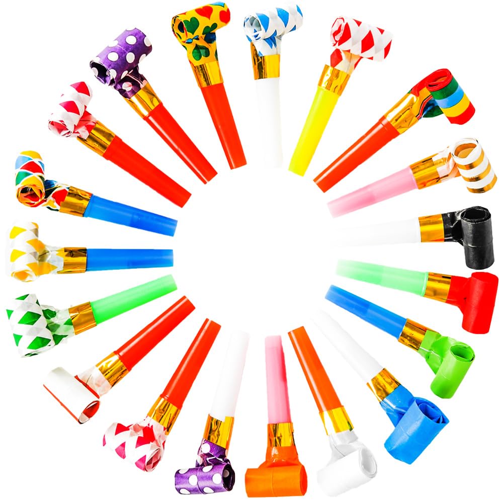 50-Piece Party Blowout Horn & Whistle Favor Set