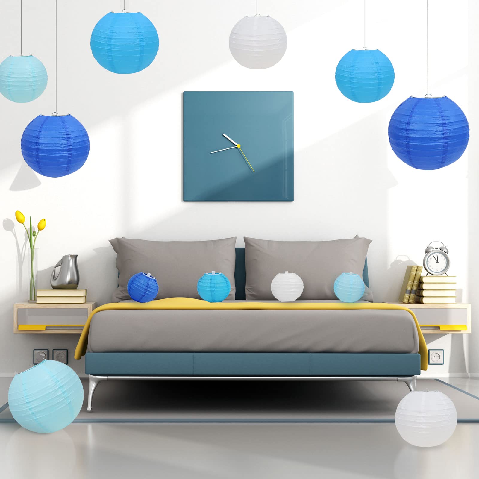 LURICO Paper Lanterns - Paper Hanging Decorations Ball Lanterns Lamps for Home Decor, Parties, and Weddings
