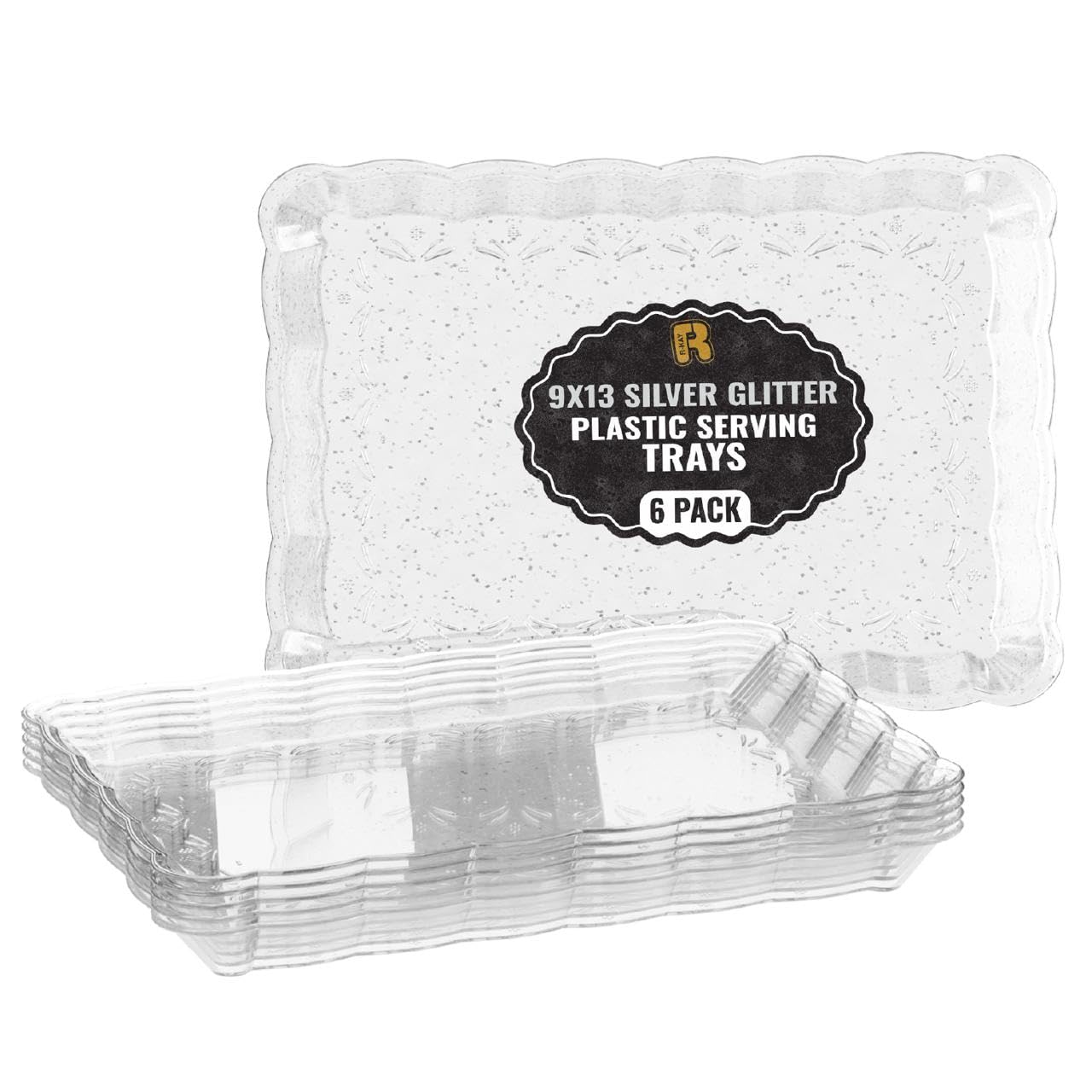 9 x 13-Inch Rectangular Serving Tray for Parties