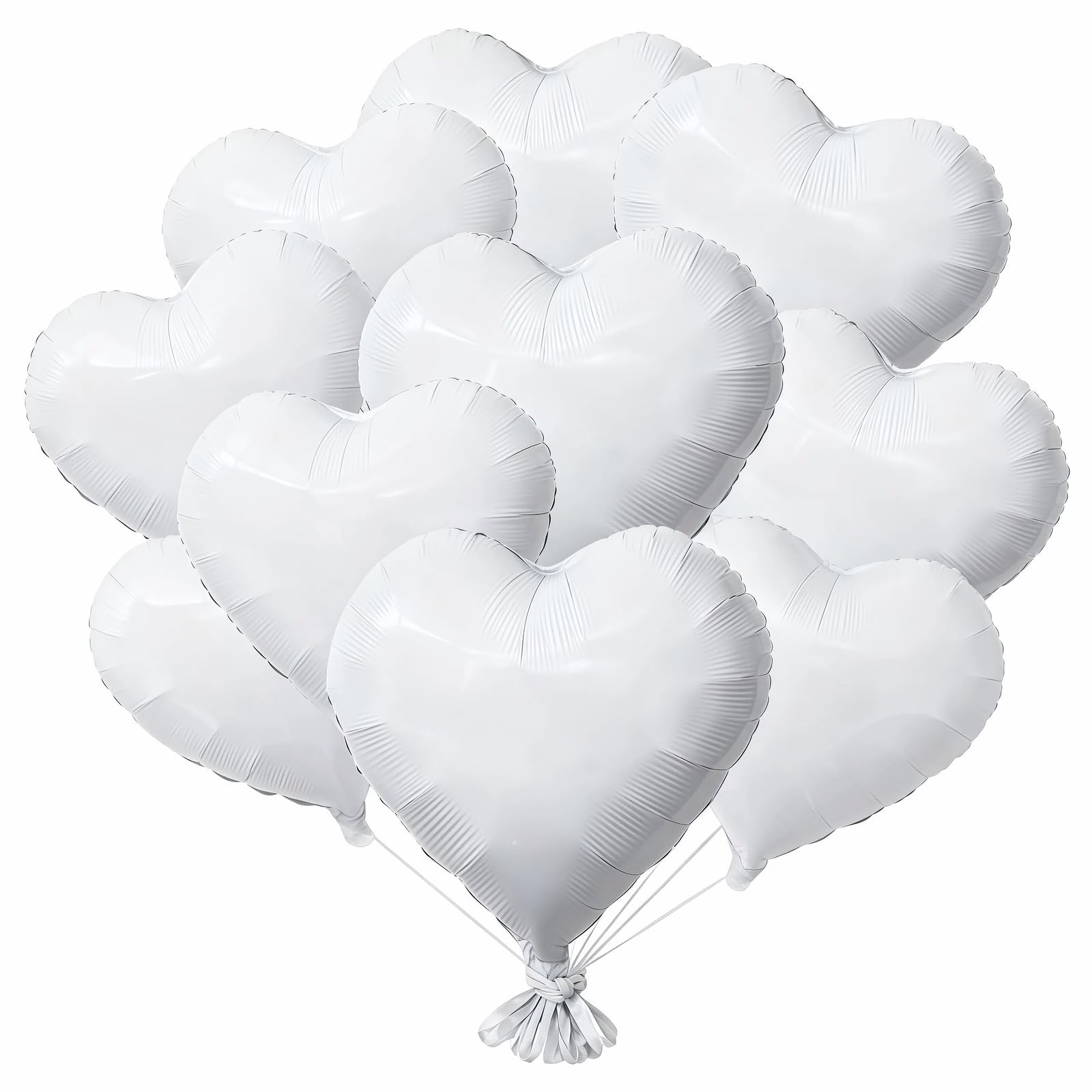 12-Piece 18-Inch Heart Foil Balloon Party Set