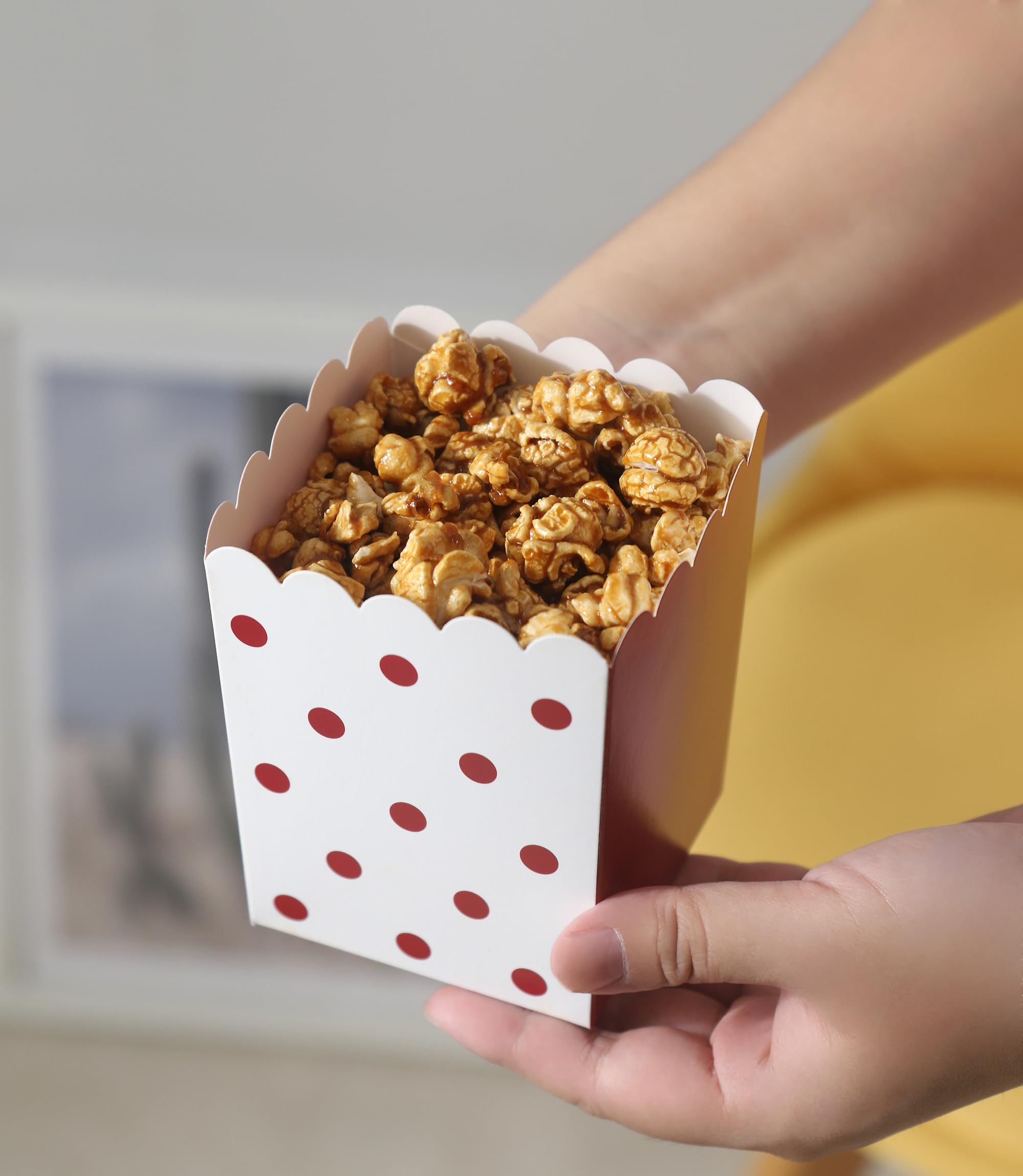 100-Pack Mini Paper Popcorn Treat Boxes for Parties