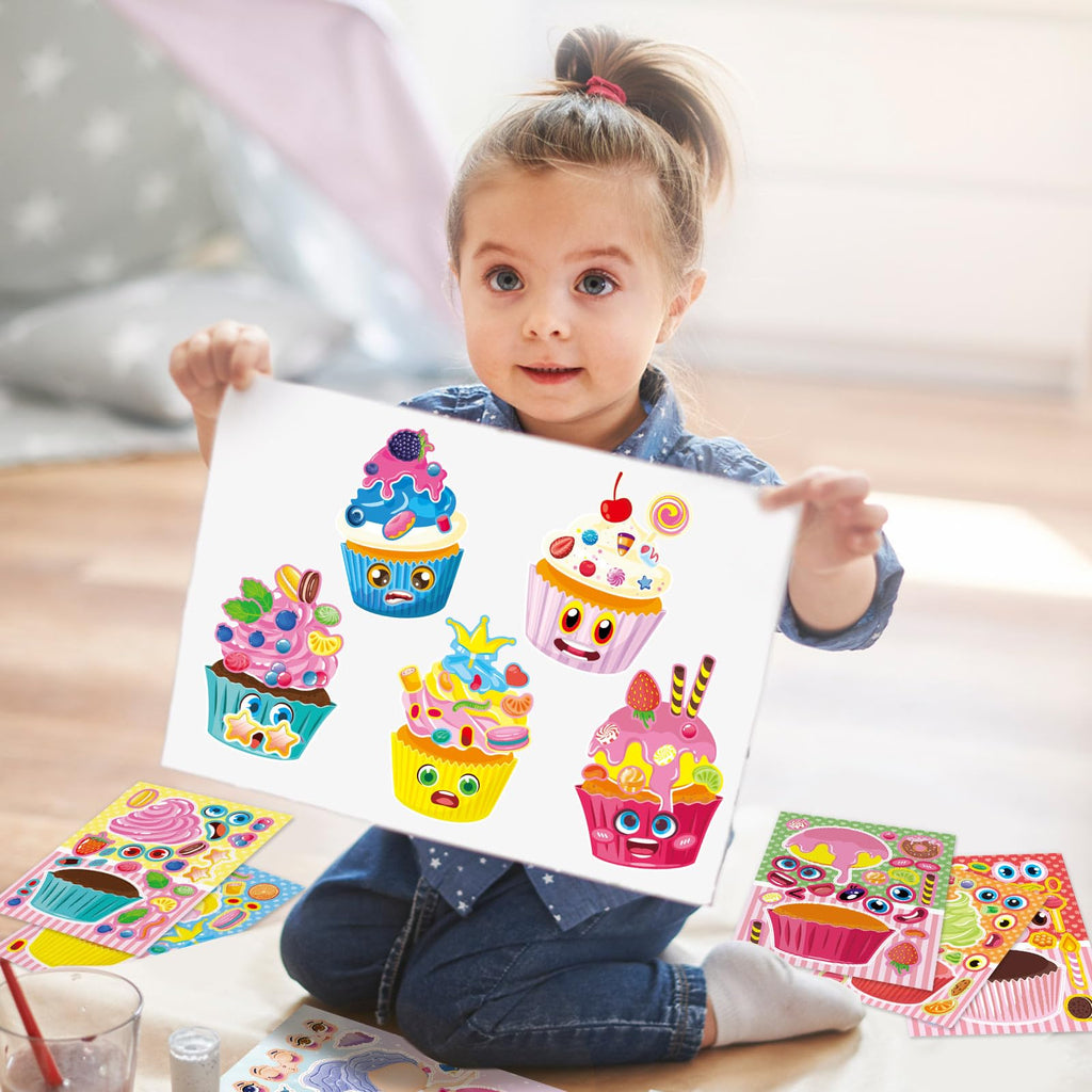 24-Sheet Make-Your-Own Face Sticker Activity Kit