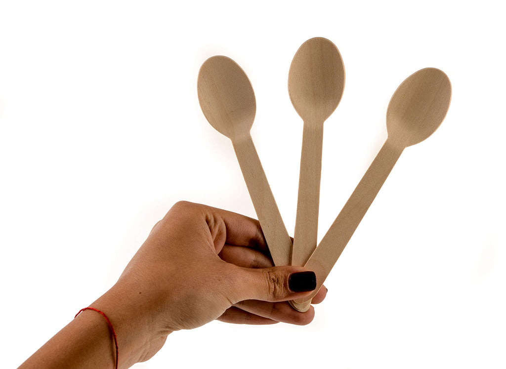 4000-Piece Compostable Wooden Cutlery Set, 3-in-1