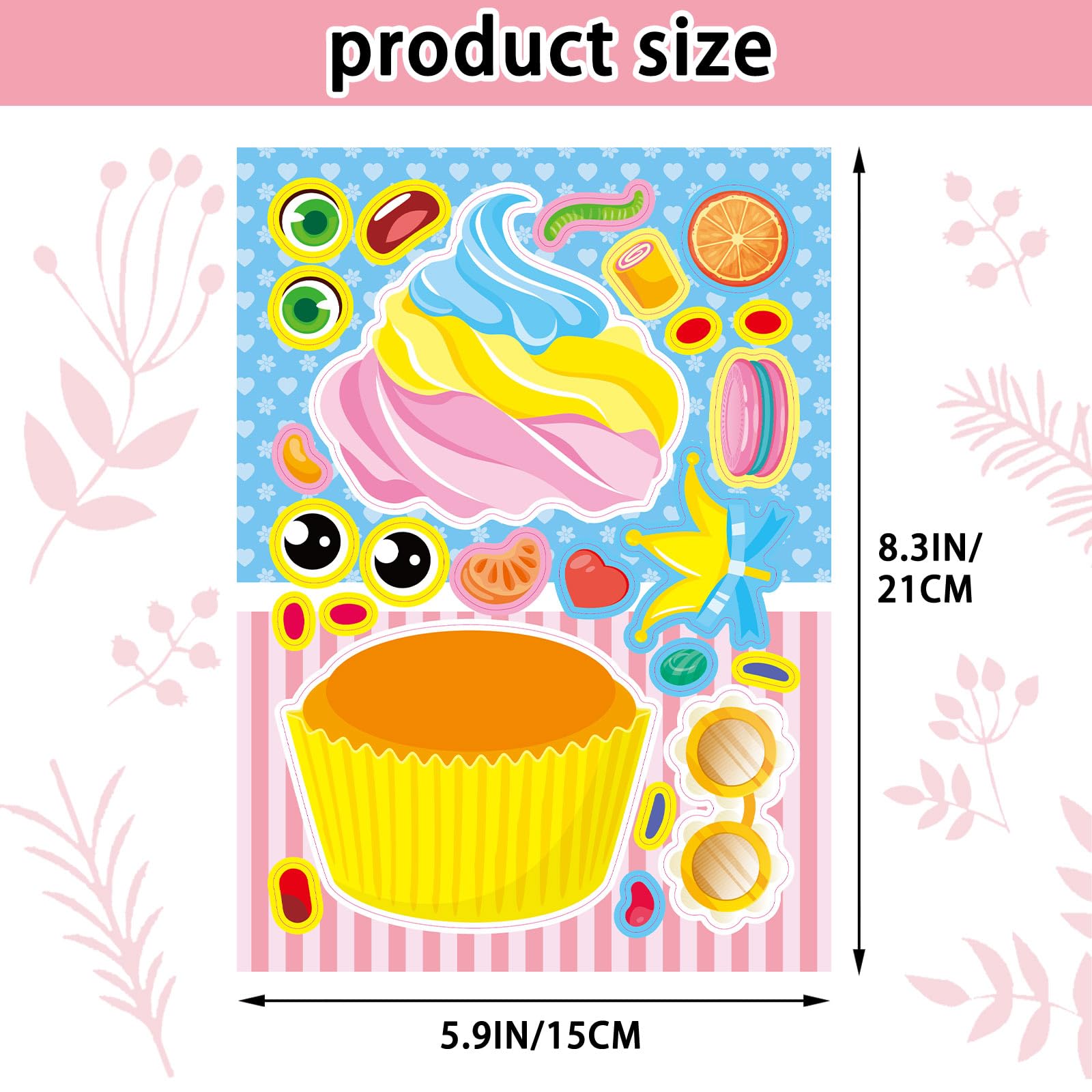 24-Sheet Make-Your-Own Face Sticker Activity Kit