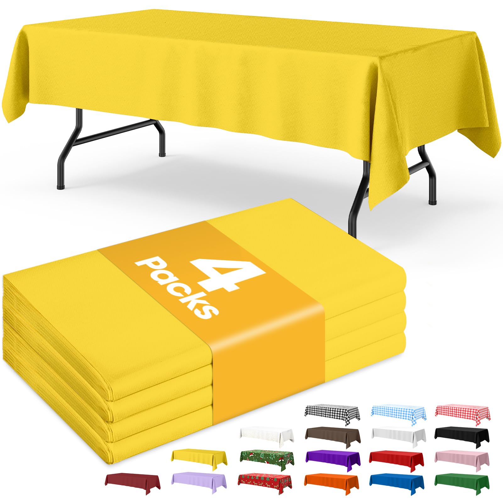 Disposable Plastic Tablecloth for Parties & Events