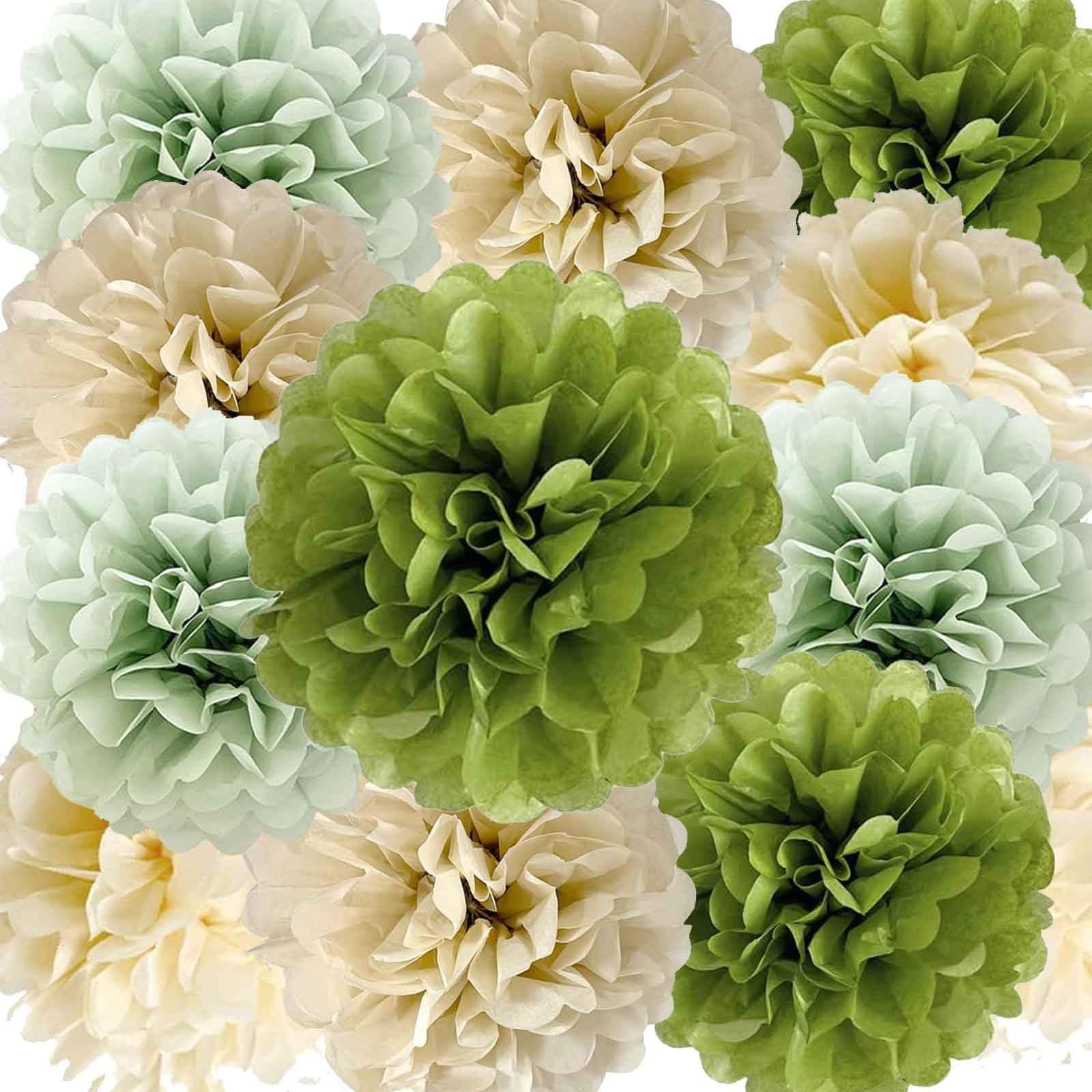 Hanging Tissue Paper Pom Pom Decorations for Parties