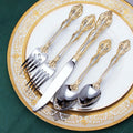 60-Piece Gold Stainless Steel Flatware Set for 12