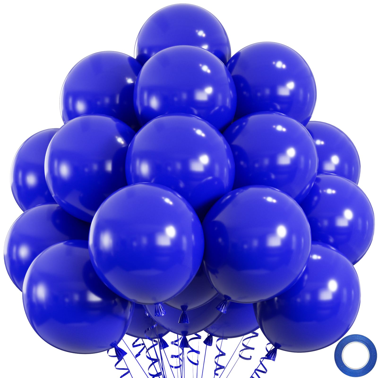 50-Pack 12-Inch Black Latex Balloons for Parties