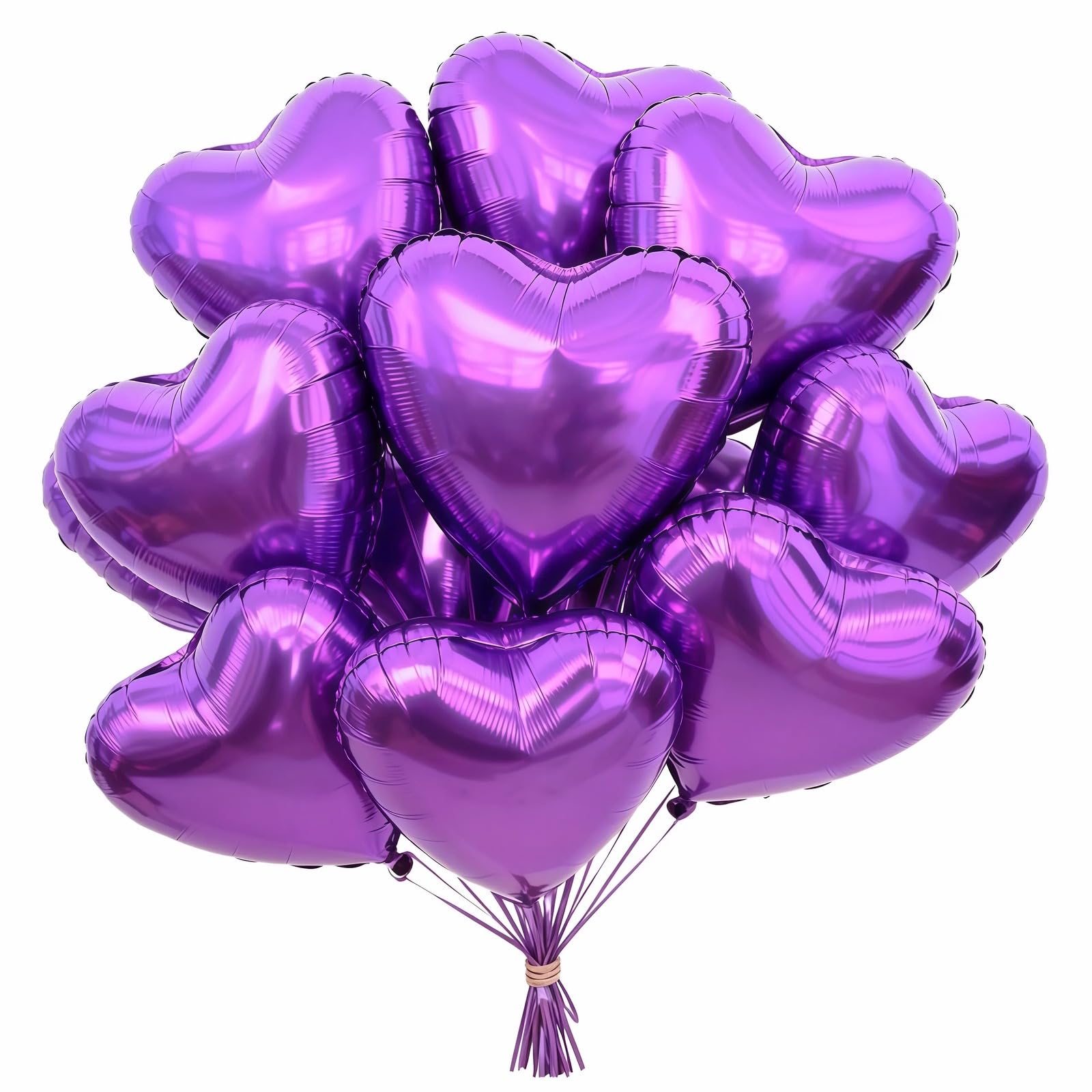 12-Piece 18-Inch Heart Foil Balloon Party Set
