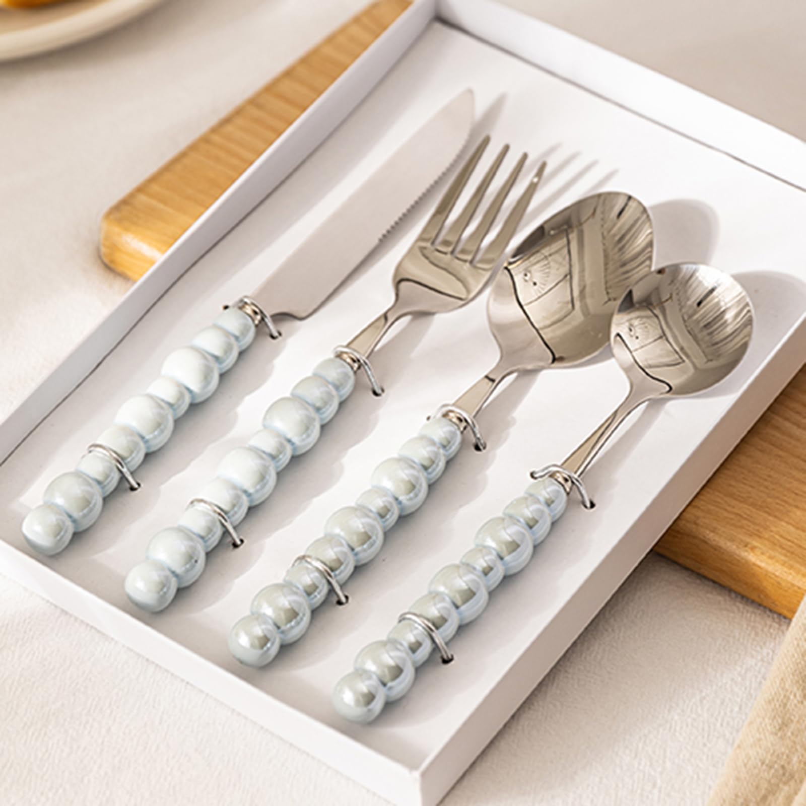 24-Piece Stainless Steel Flatware Set for 6 Guests