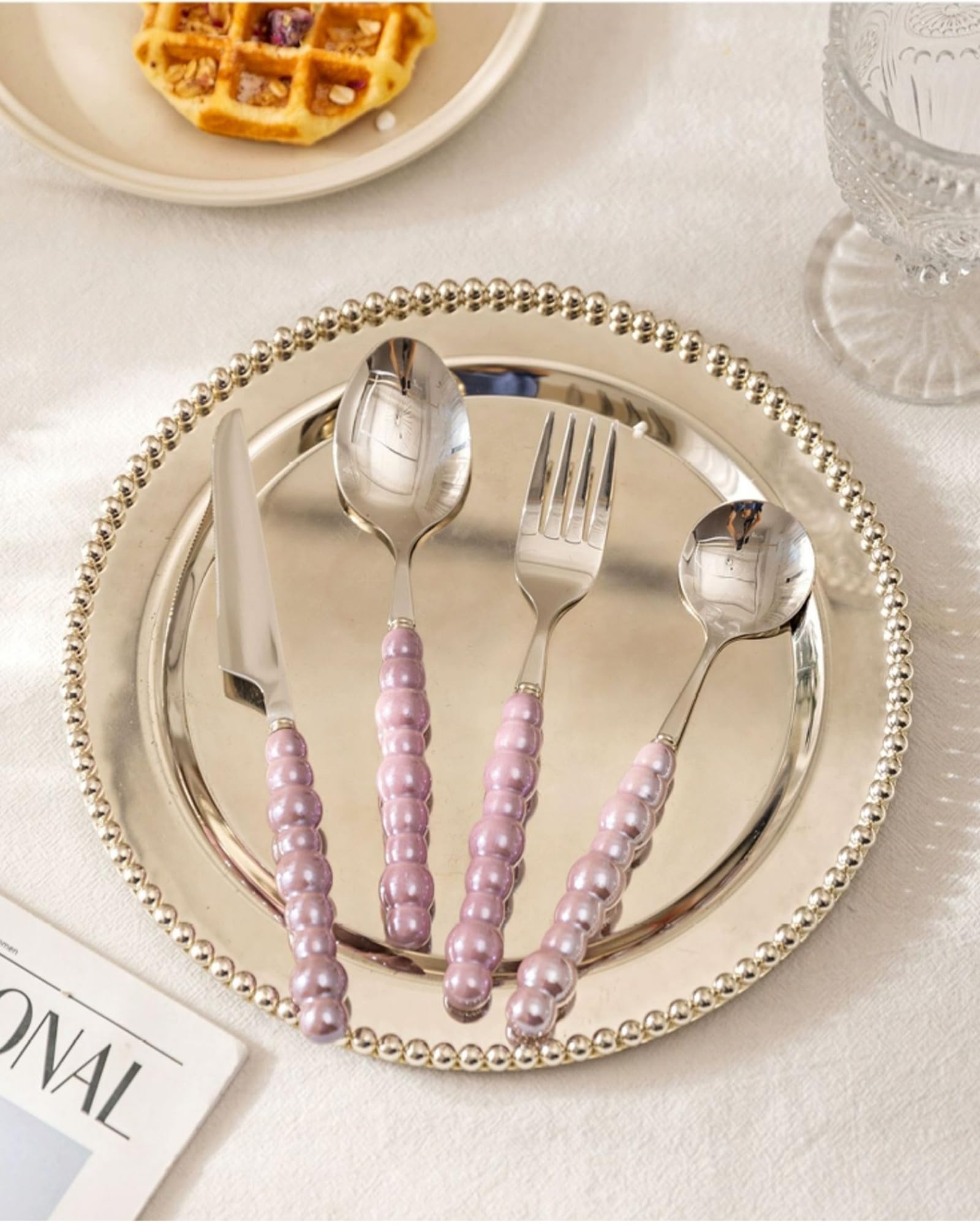 24-Piece Stainless Steel Flatware Set for 6 Guests