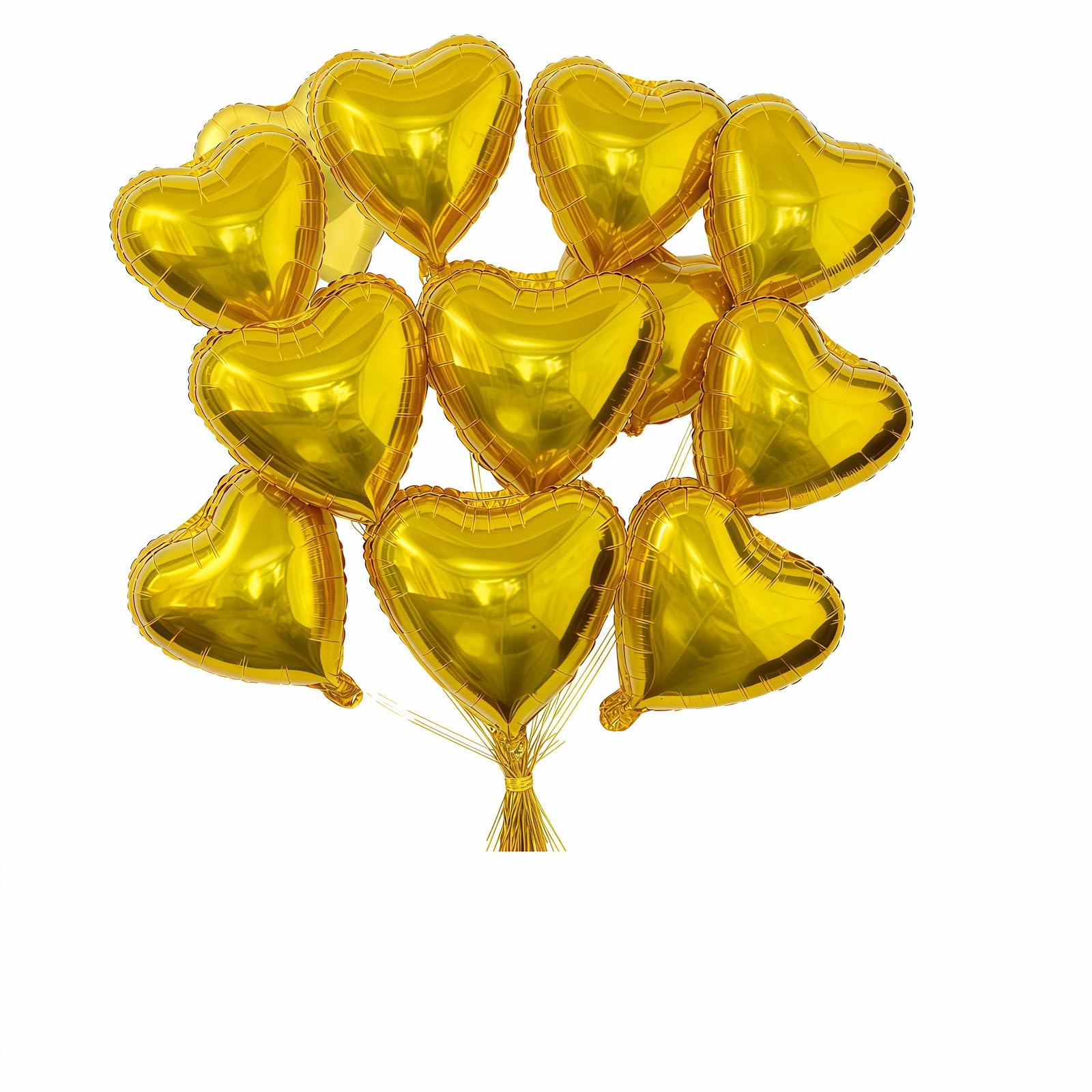 12-Piece 18-Inch Heart Foil Balloon Party Set