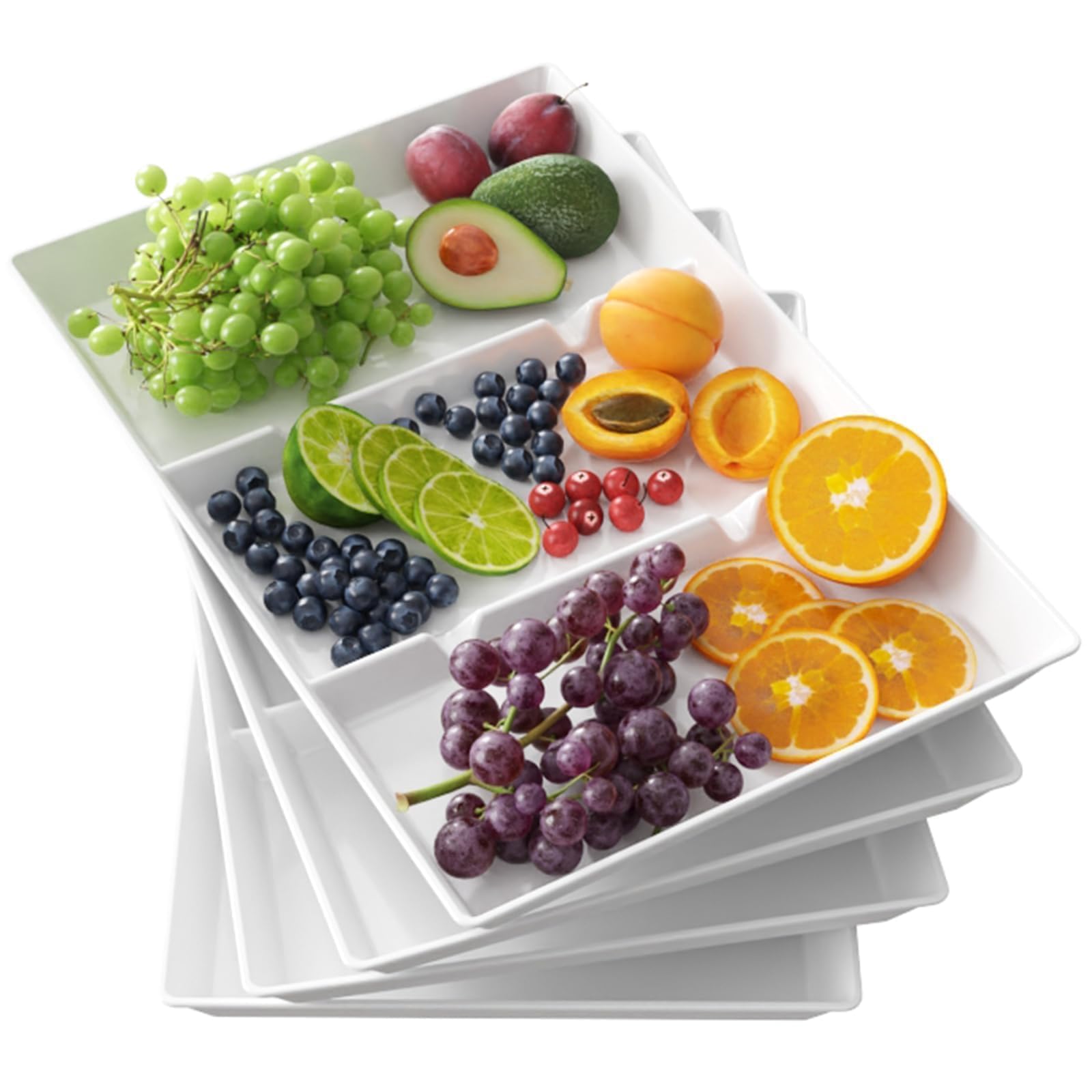 Reusable Divided Serving Tray for Snacks & Desserts