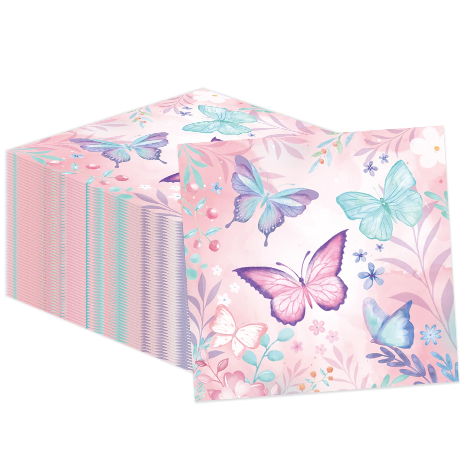 50-Pack Colorful Dot Birthday Napkins, 13 x 13 Inches