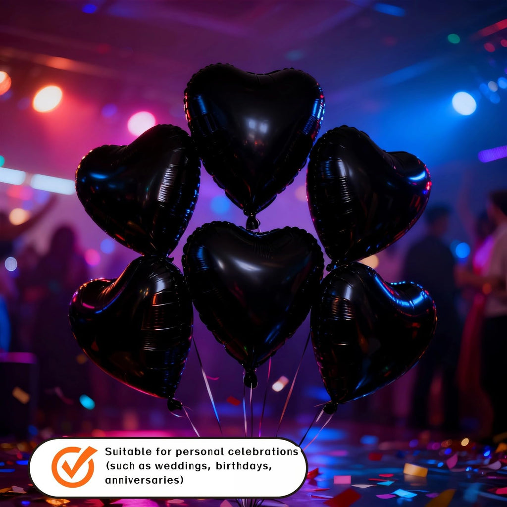 Geettcaifu 12 Pcs 18 Inch Heart Foil Balloons, Mylar Love Heart Helium Balloons for Wedding, Birthday Party, Valentines Day, Engagement Anniversary Party, Baby Shower Decorations