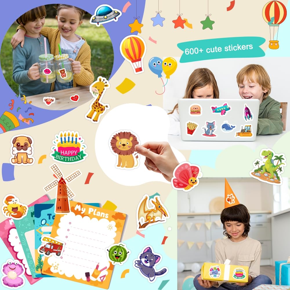 Kids Sticker Pack for Crafts, Scrapbooking & Party Favors