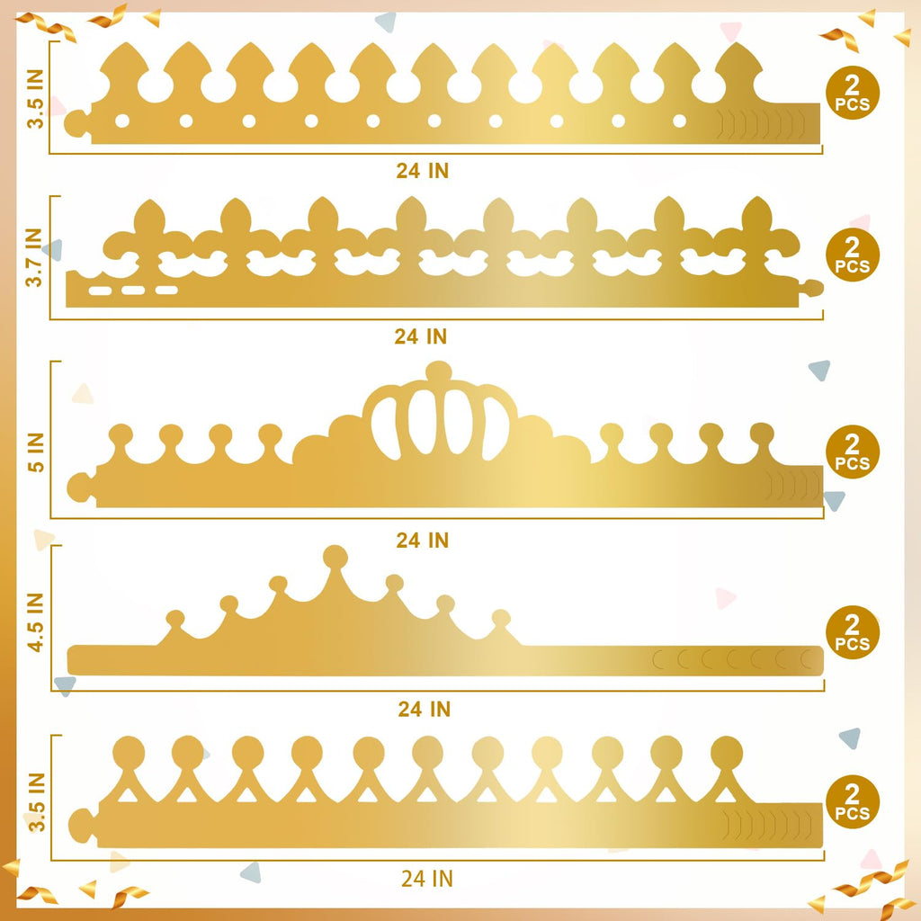 DIY Gold Paper Crown Decorating Craft Kit for Kids