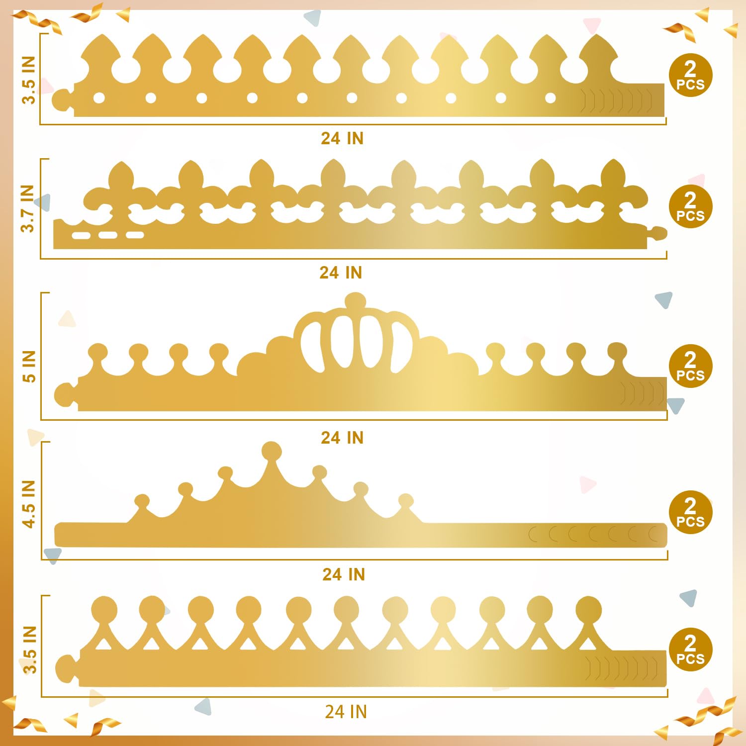 DIY Gold Paper Crown Decorating Craft Kit for Kids