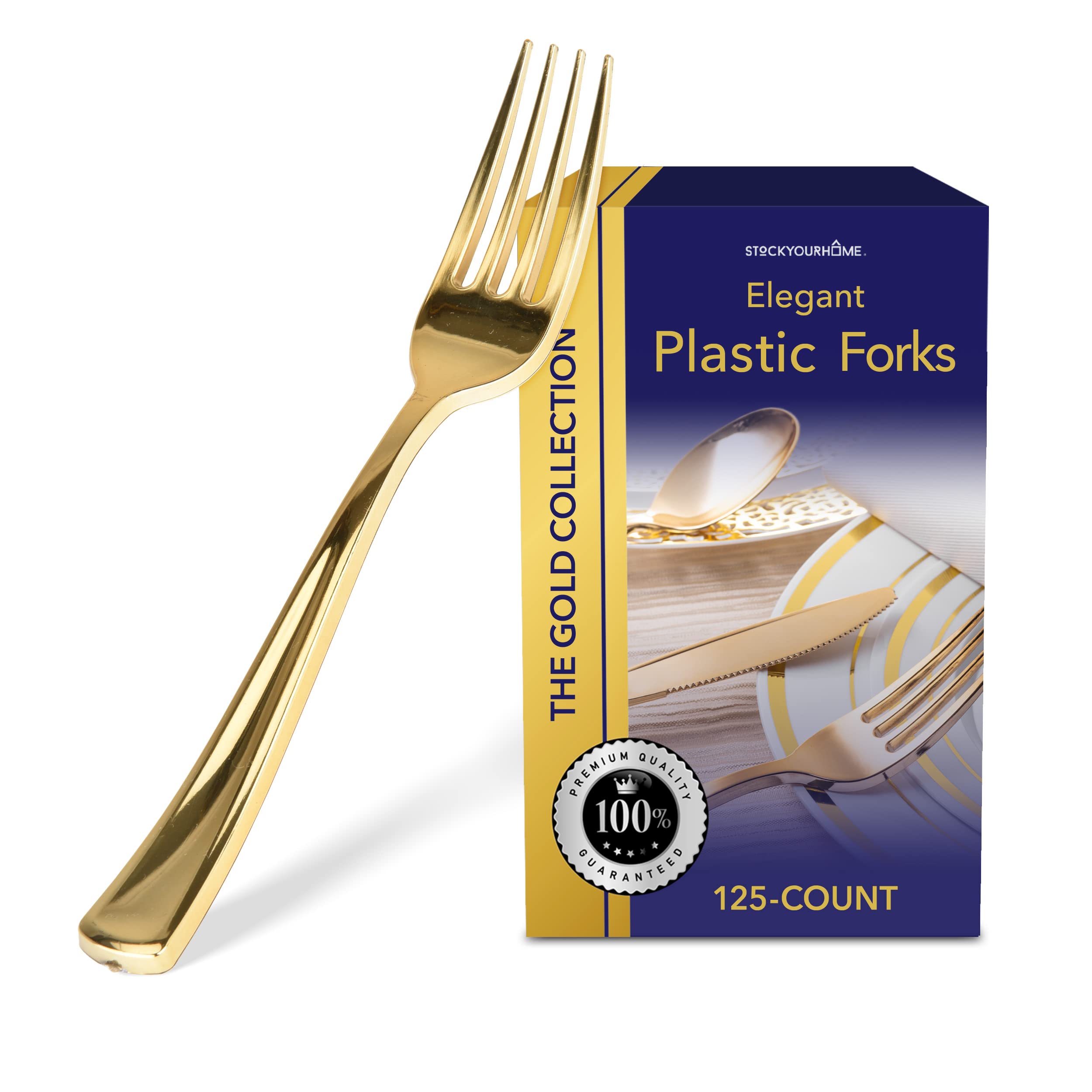 125-Piece Heavy-Duty Disposable Plastic Cutlery Set
