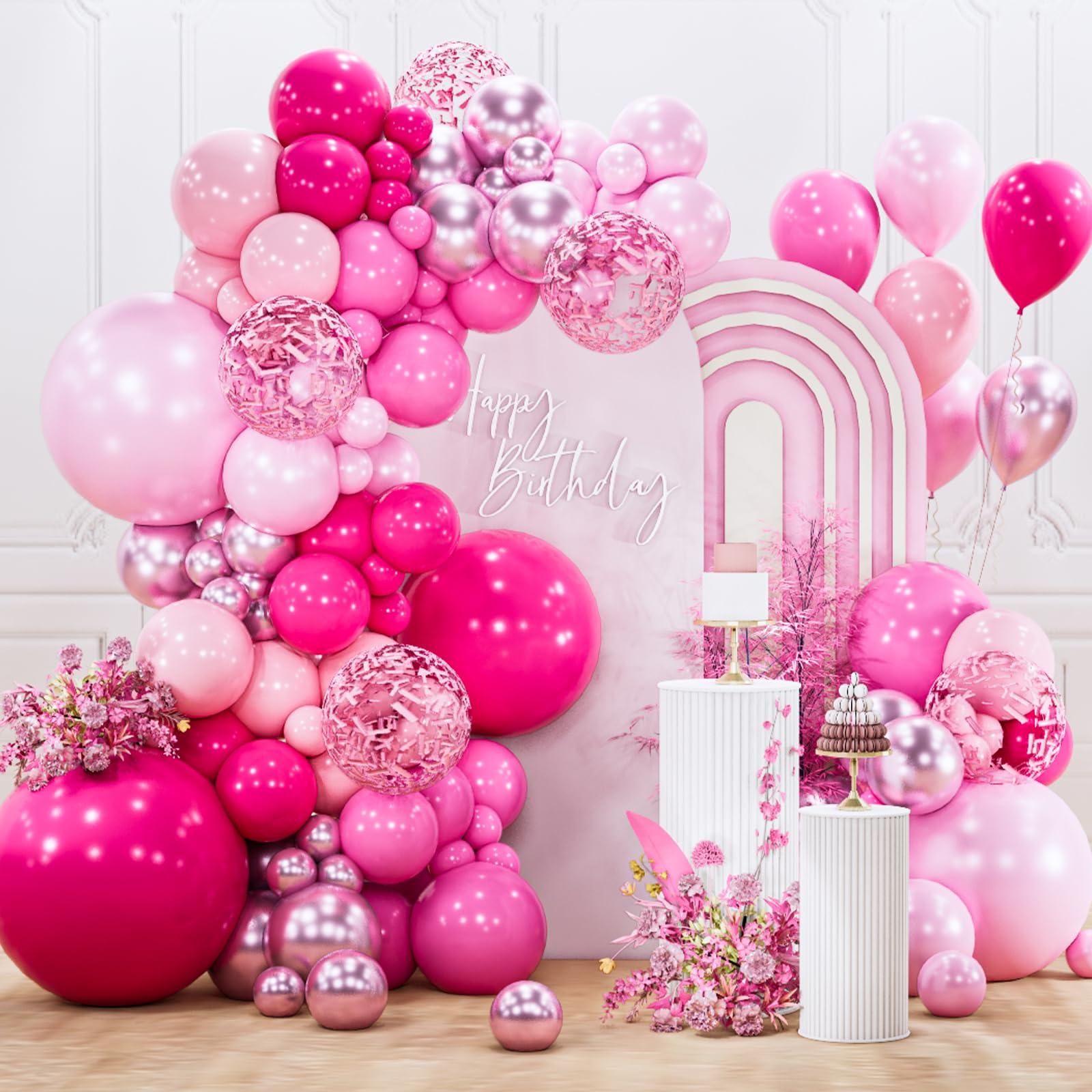 142-Piece Assorted Balloon Garland Kit for Parties