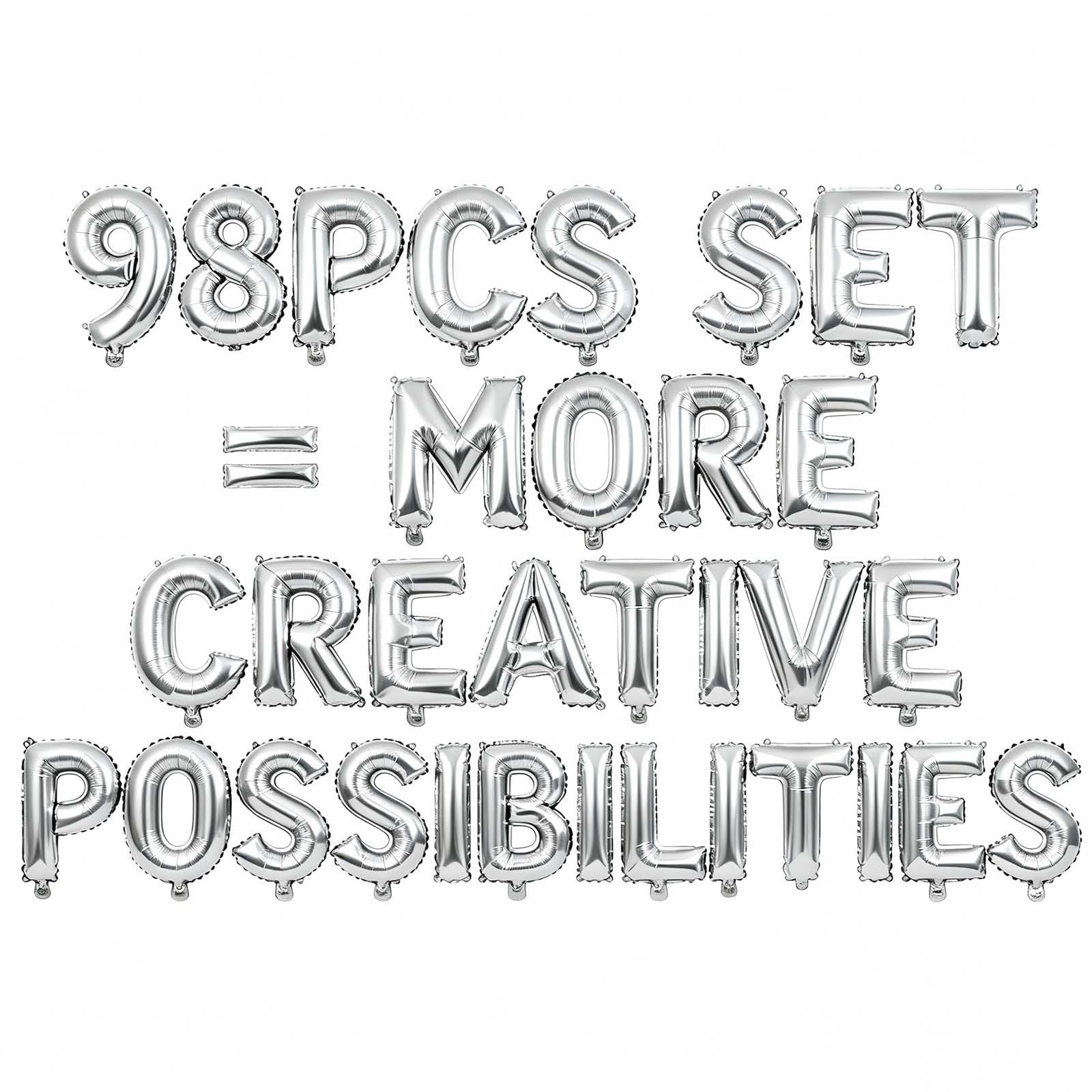 98-Piece Gold Letter Balloon Set for Custom Party Banners