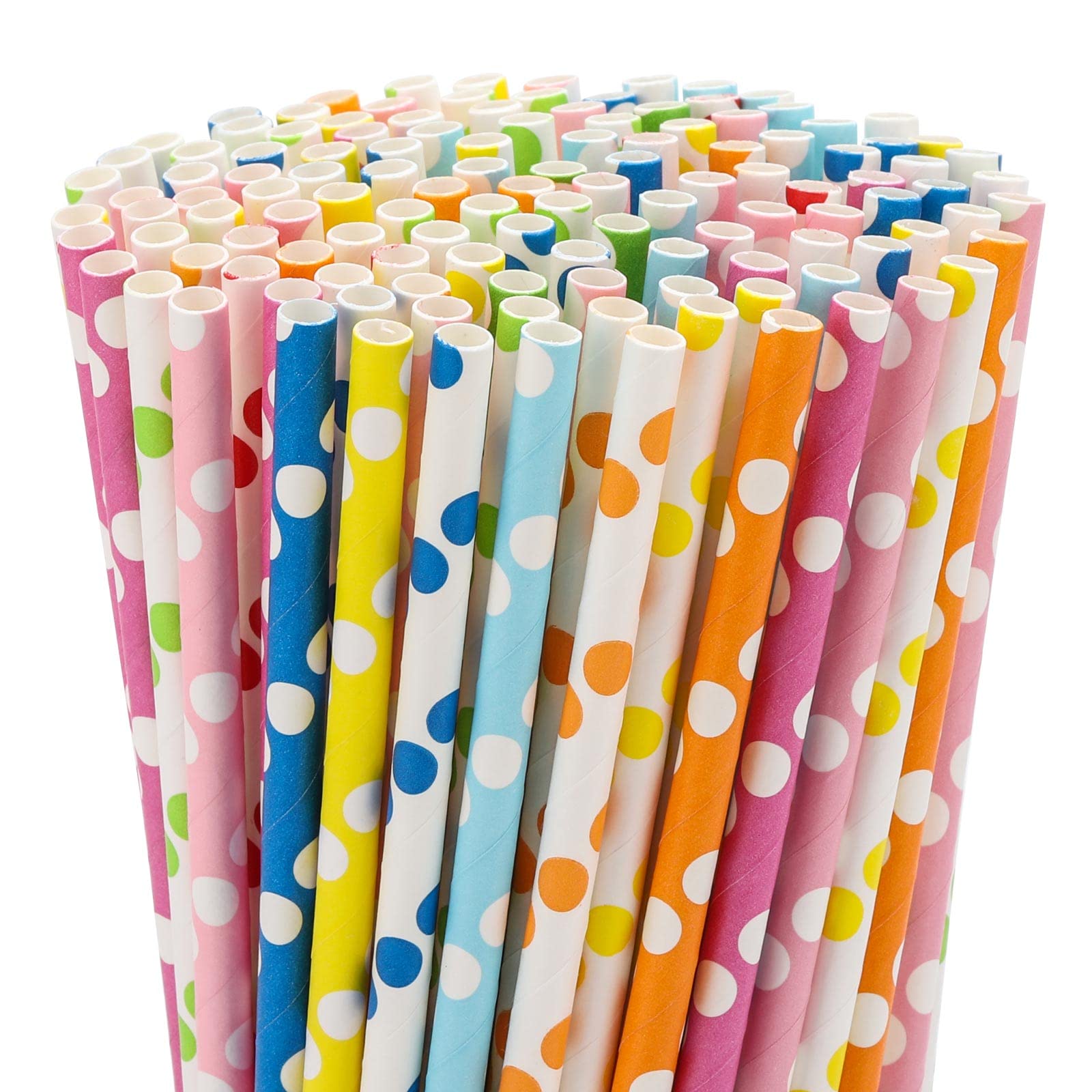 Tropical Flamingo Fruit Paper Straws for Parties