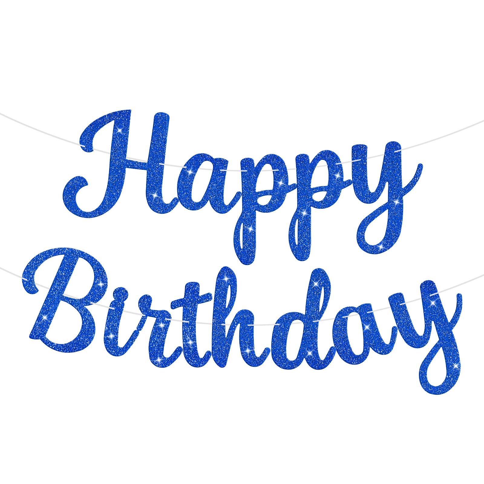 Glitter Happy Birthday Banner Garland for Party Decor