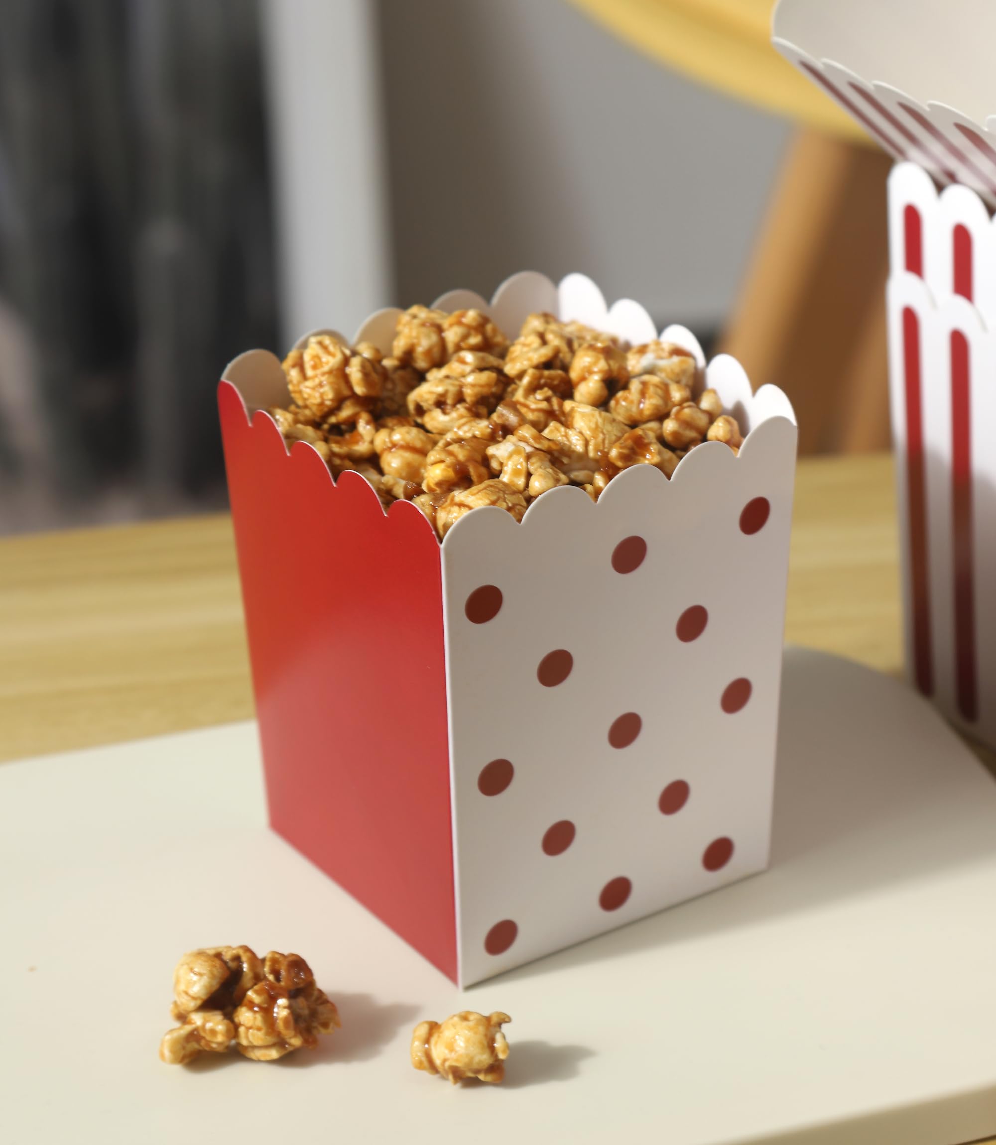 100-Pack Mini Paper Popcorn Treat Boxes for Parties