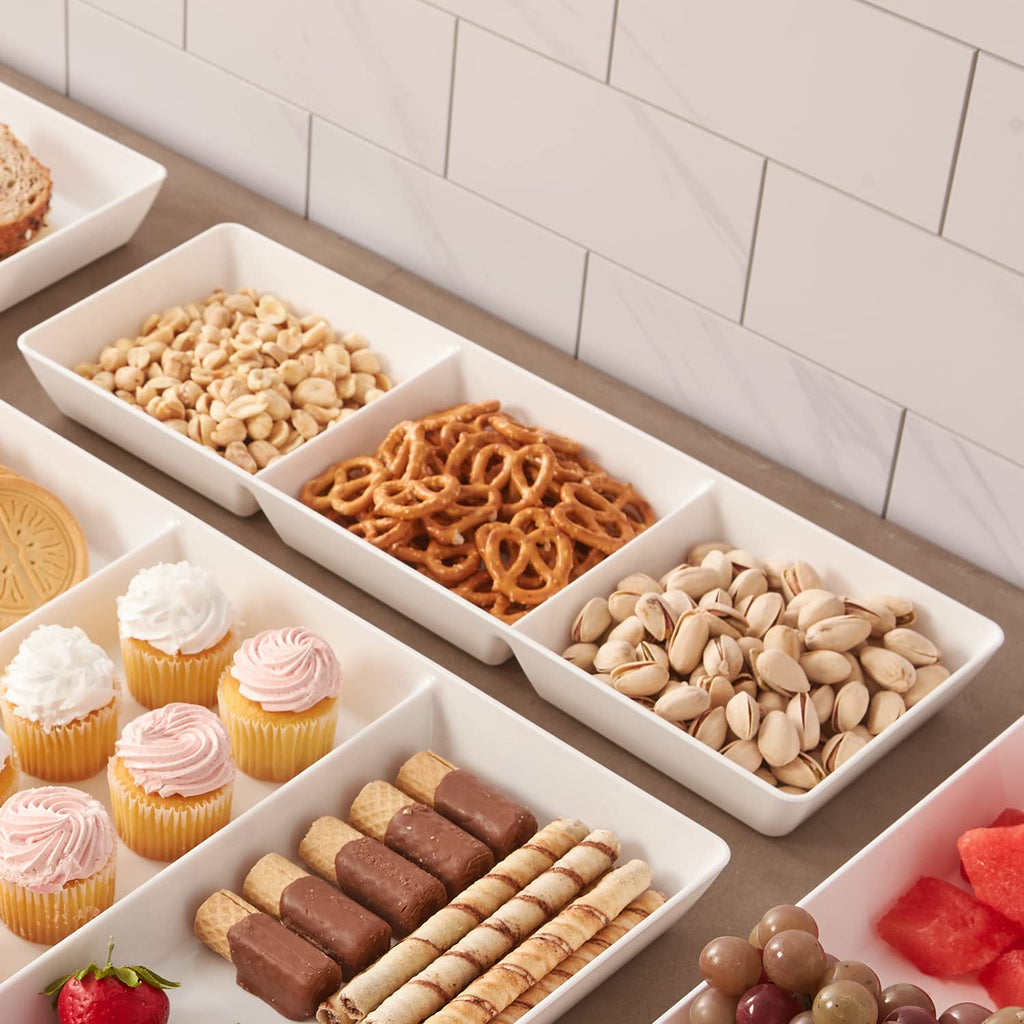 US Acrylic Avant Divided Serving Trays for Parties