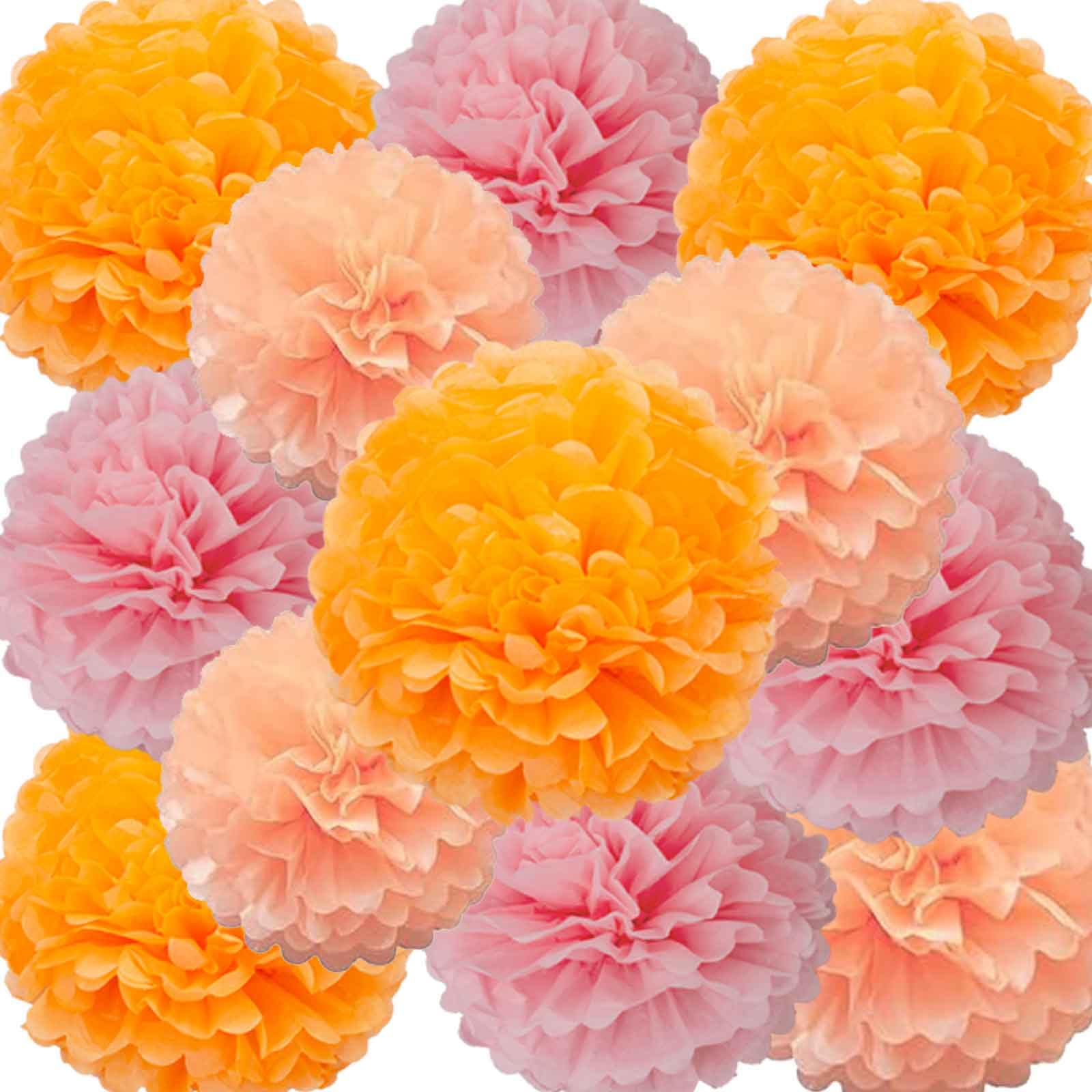 Hanging Tissue Paper Pom Pom Decorations for Parties