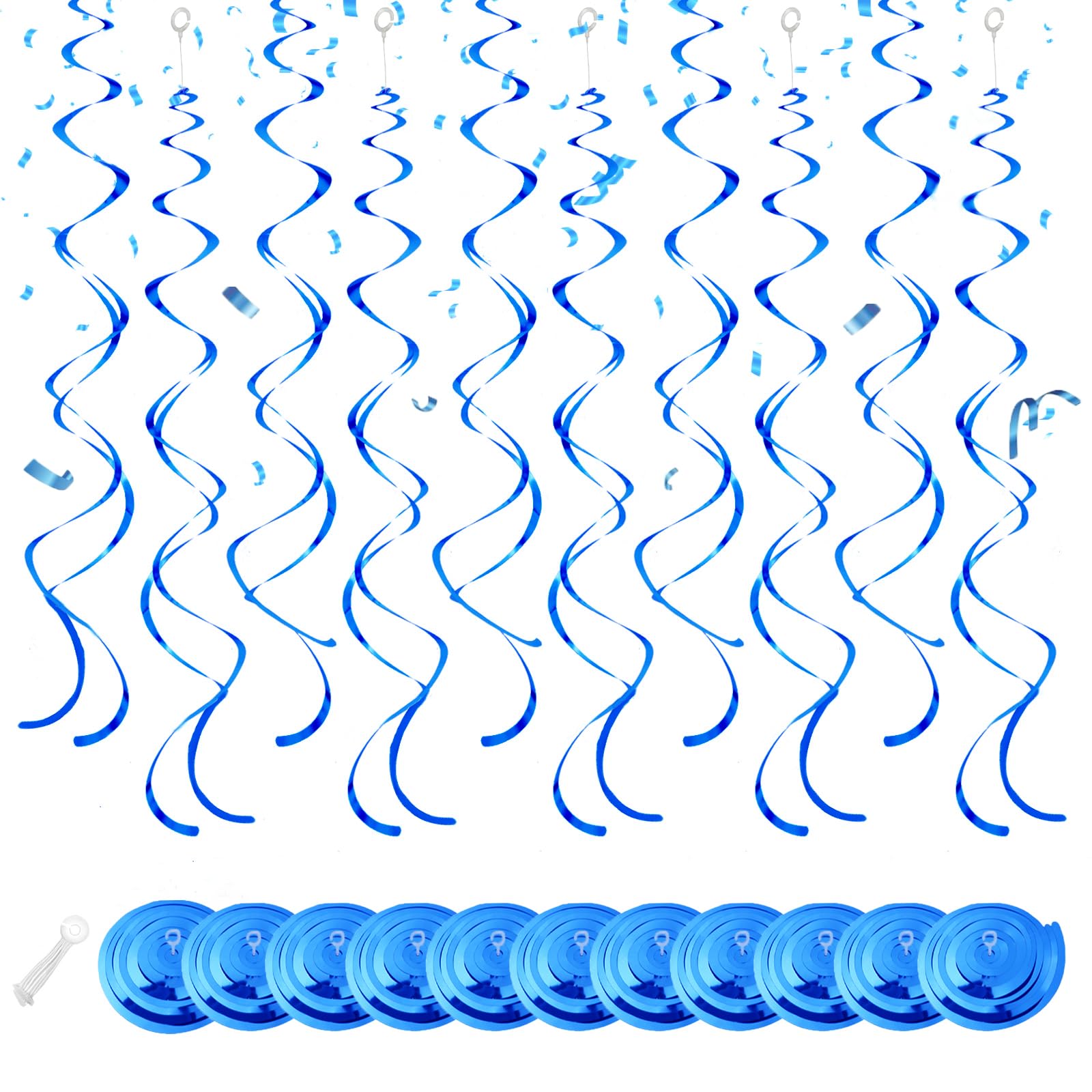 30-Piece Hanging Swirl Decoration Set for Parties