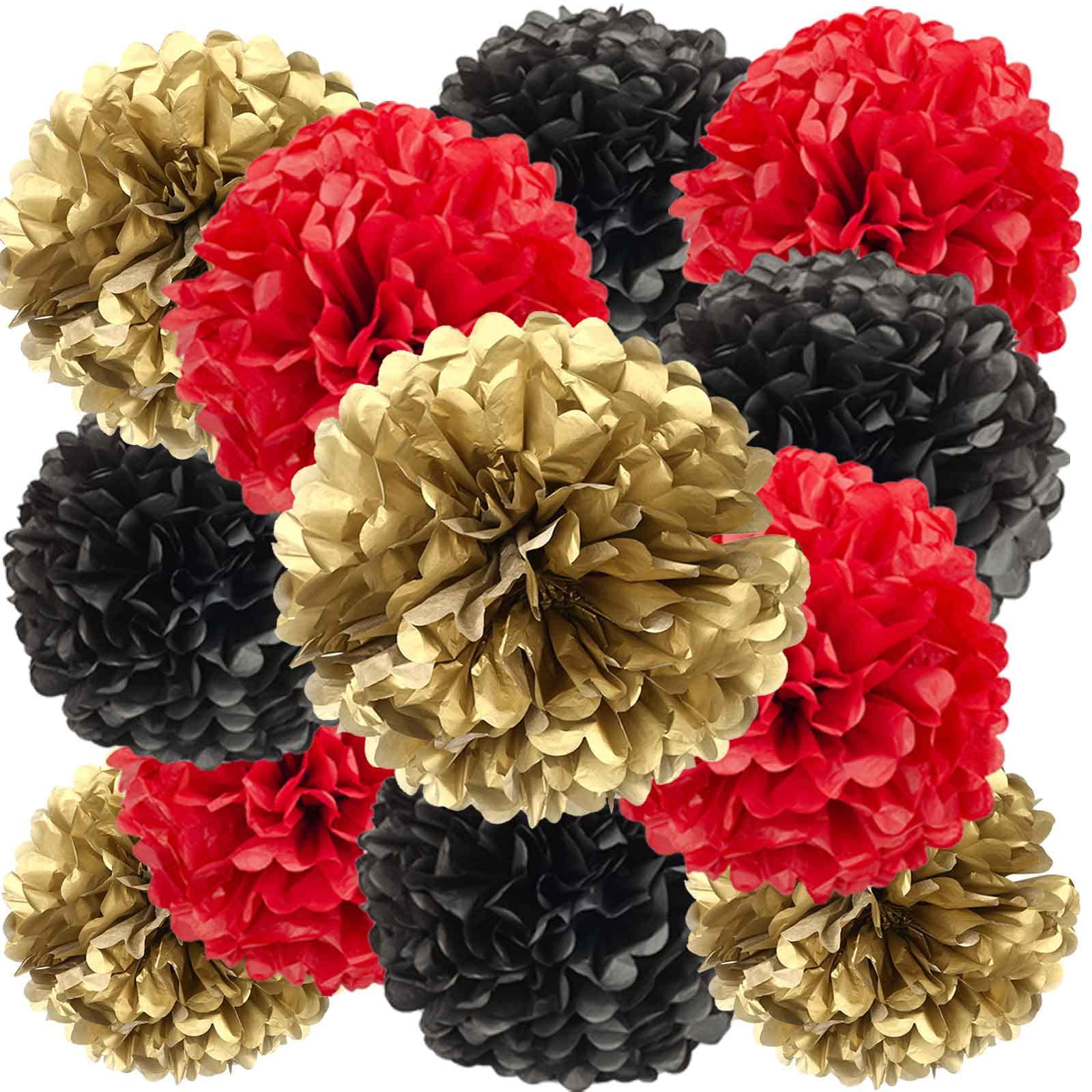 Hanging Tissue Paper Pom Pom Decorations for Parties