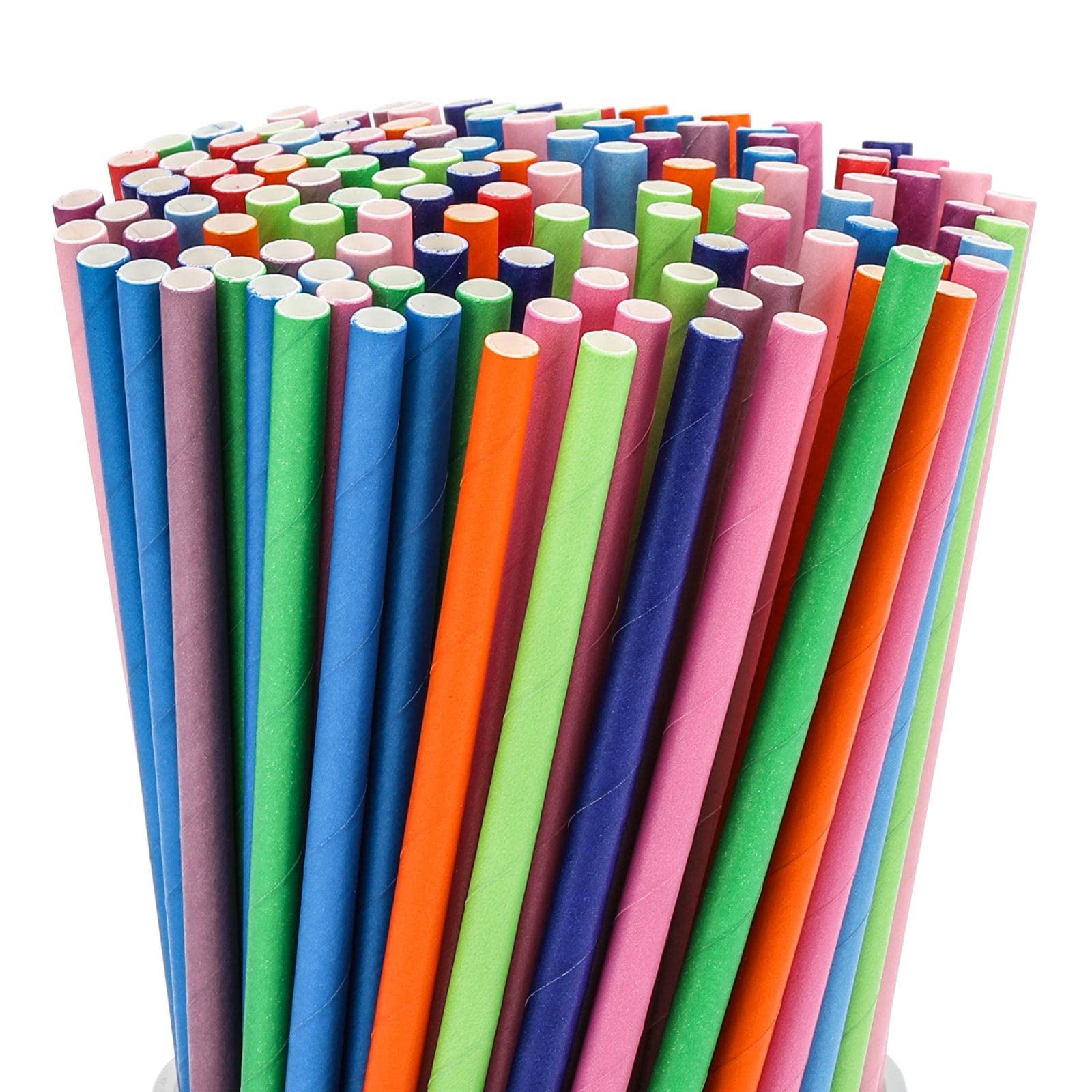 Tropical Flamingo Fruit Paper Straws for Parties