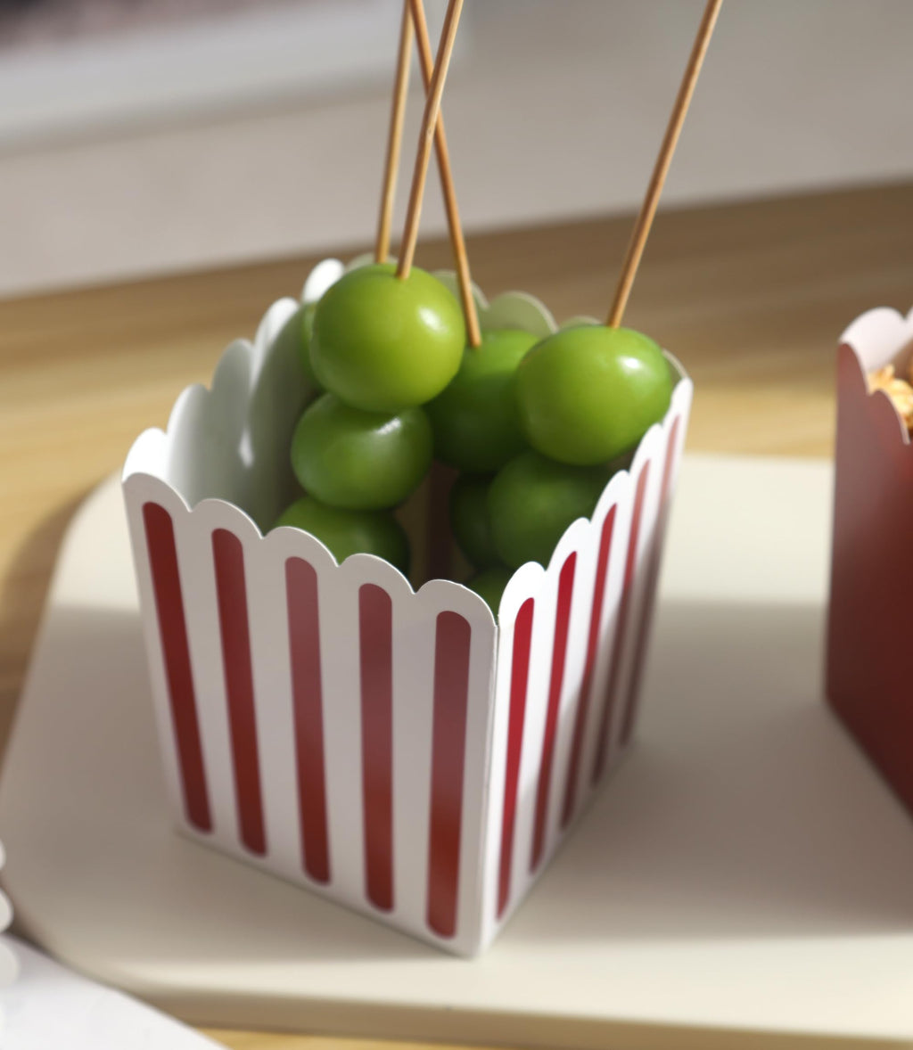100-Pack Mini Paper Popcorn Treat Boxes for Parties