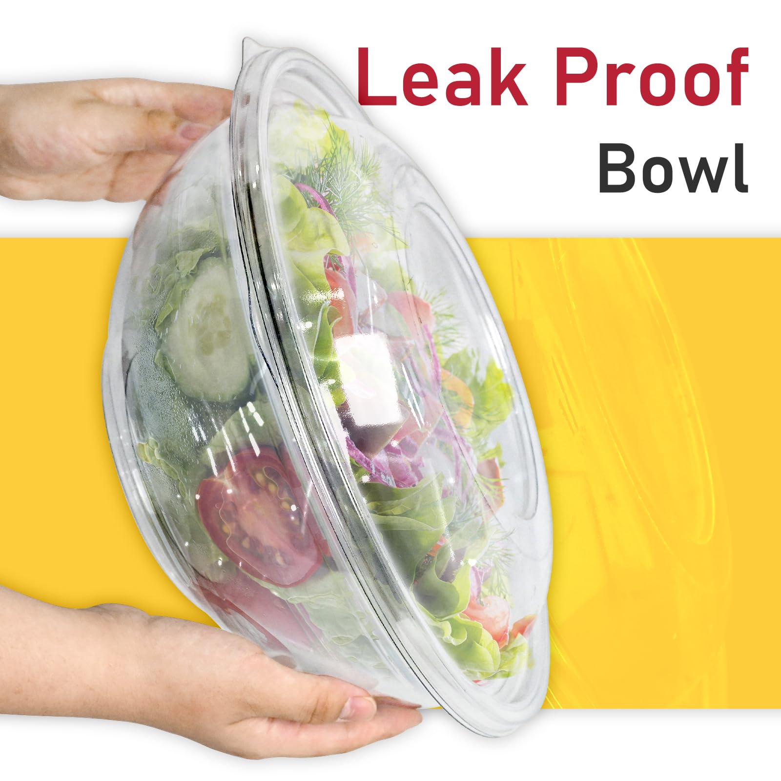 16-Piece 160 oz Clear Disposable Serving Bowl Set