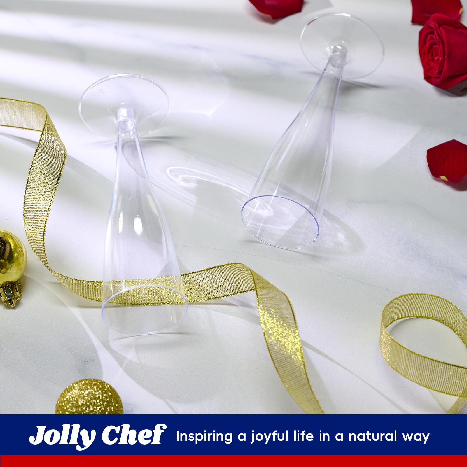 100-Pack 4.5 oz Clear Disposable Champagne Flutes