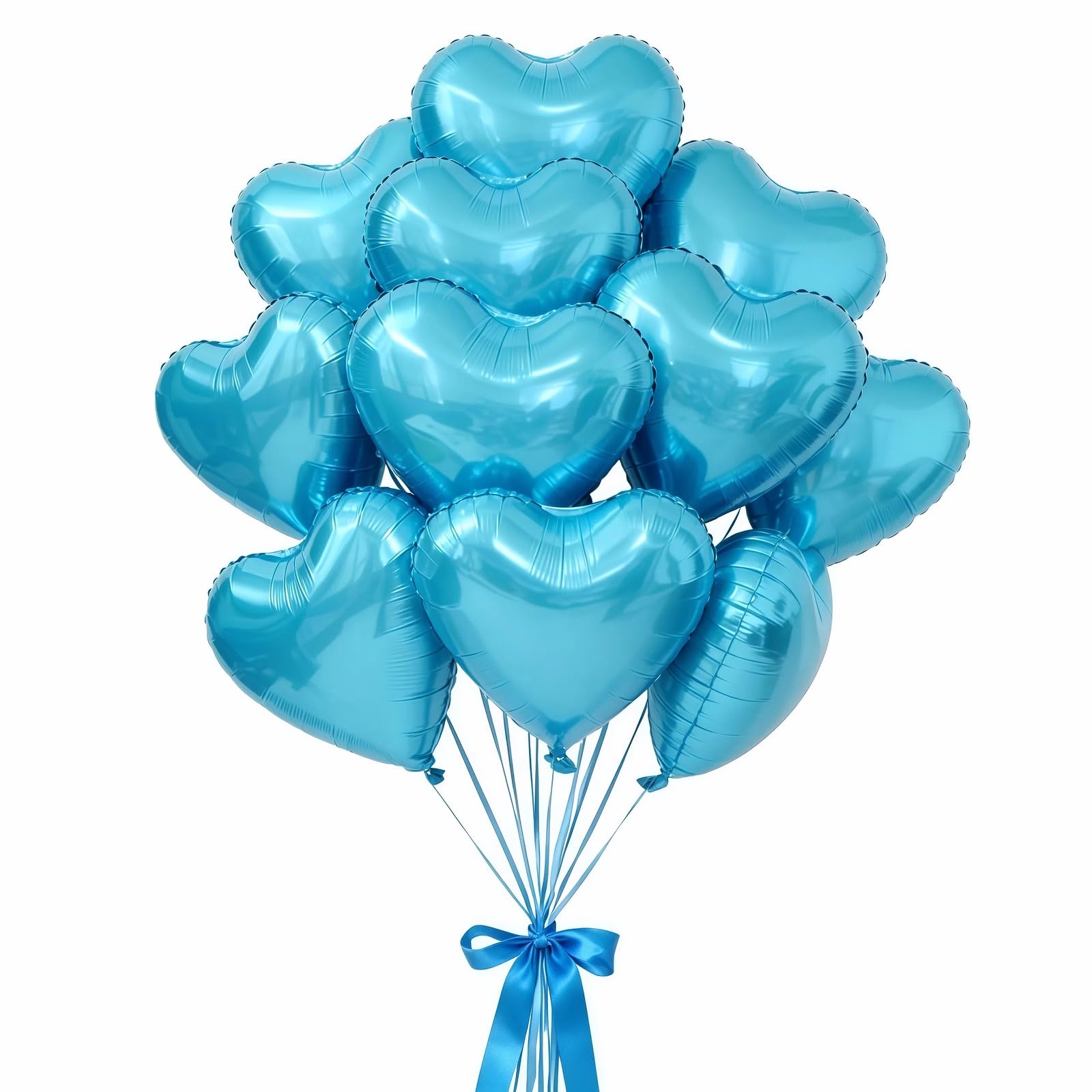 12-Piece 18-Inch Heart Foil Balloon Party Set