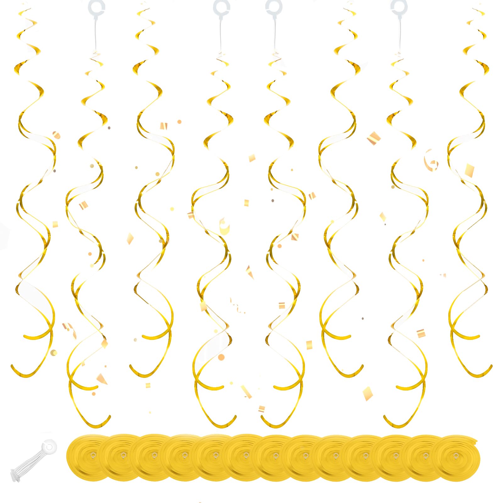 30-Piece Hanging Swirl Decoration Set for Parties