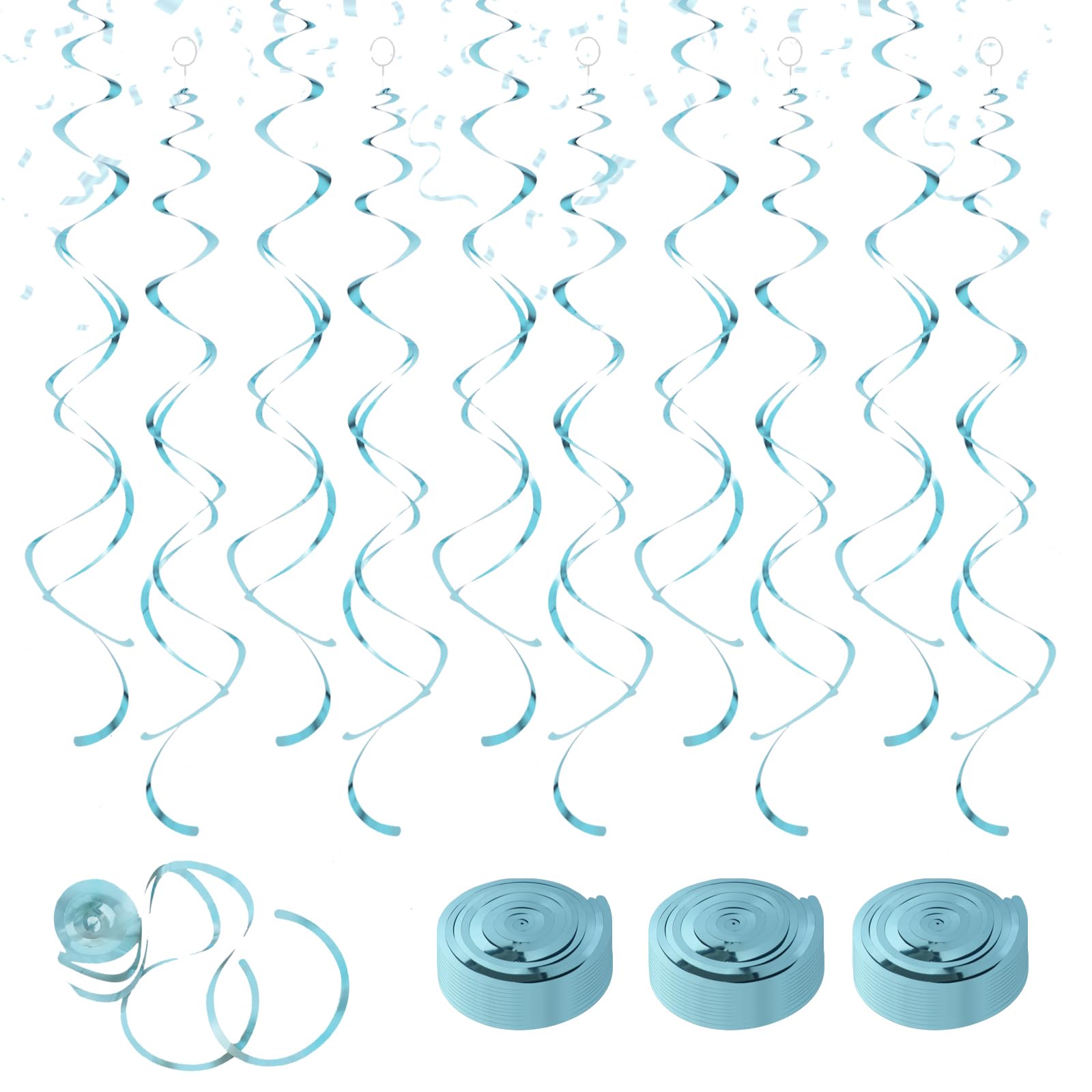 30-Piece Hanging Swirl Decoration Set for Parties
